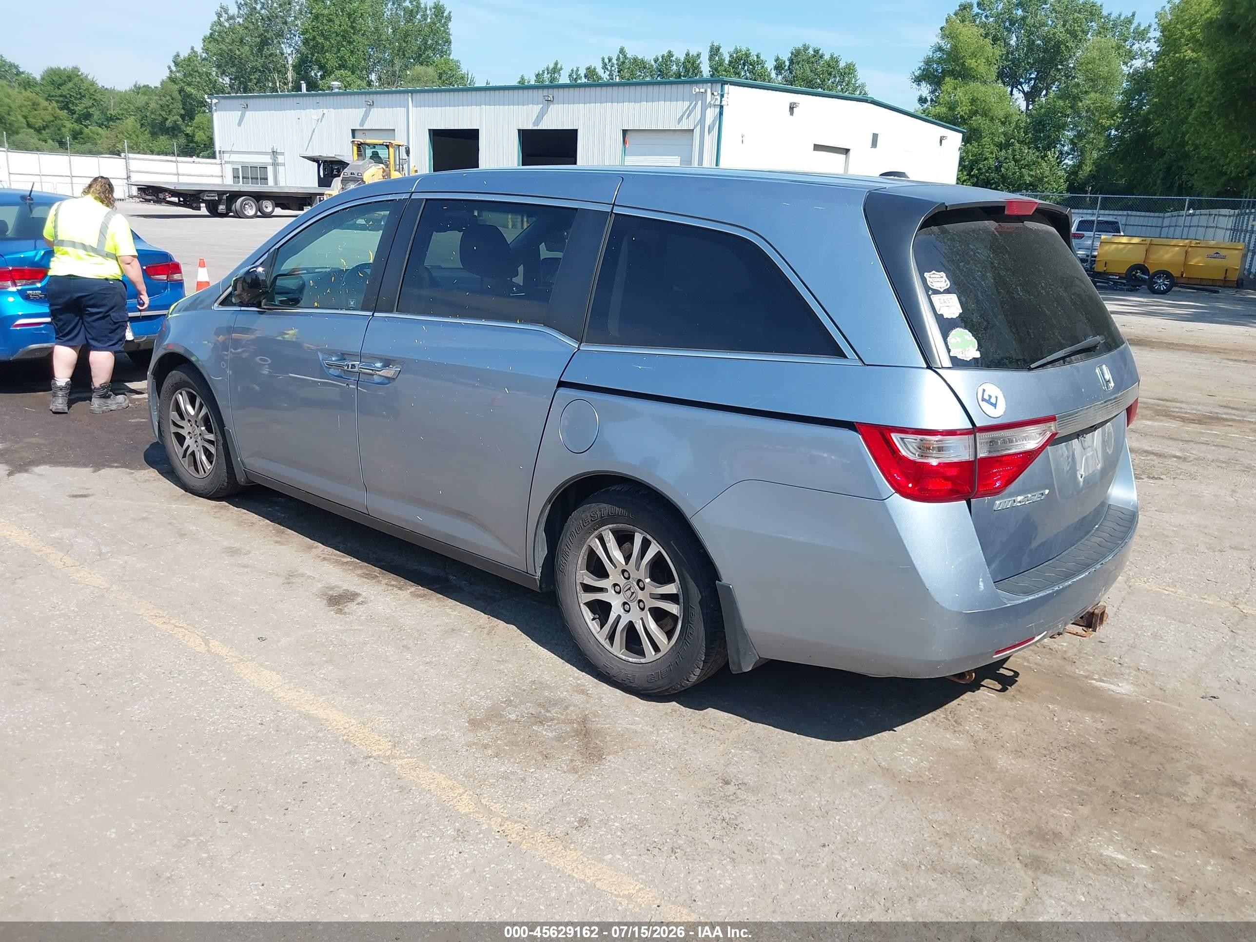 2012 Honda Odyssey Ex-l Light Blue vin: 5FNRL5H65CB022361