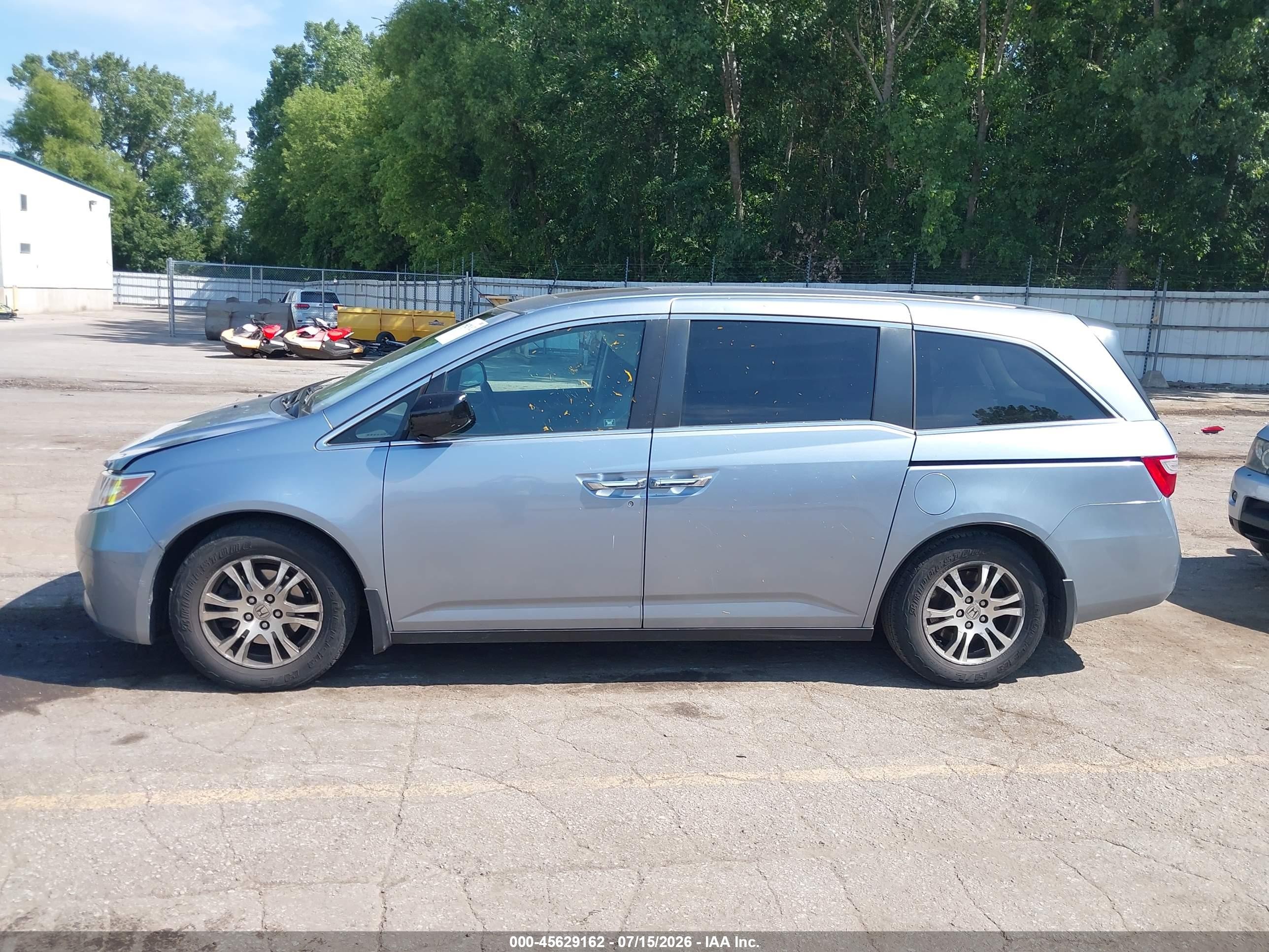 2012 Honda Odyssey Ex-l Light Blue vin: 5FNRL5H65CB022361