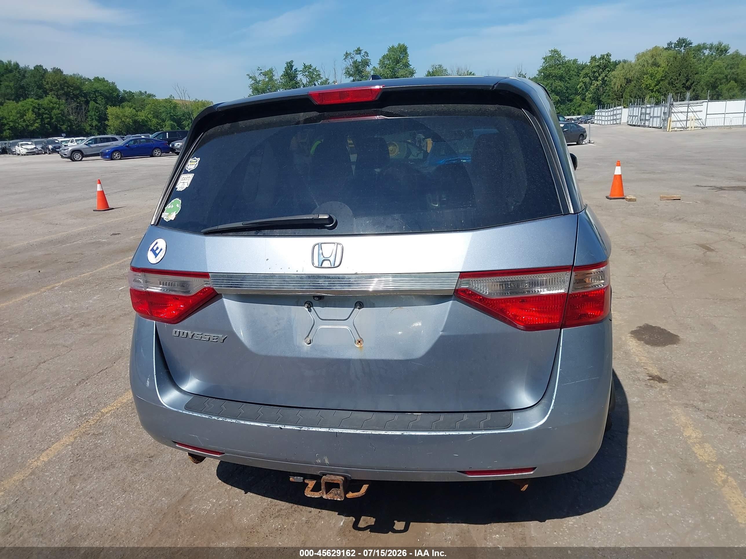 2012 Honda Odyssey Ex-l Light Blue vin: 5FNRL5H65CB022361