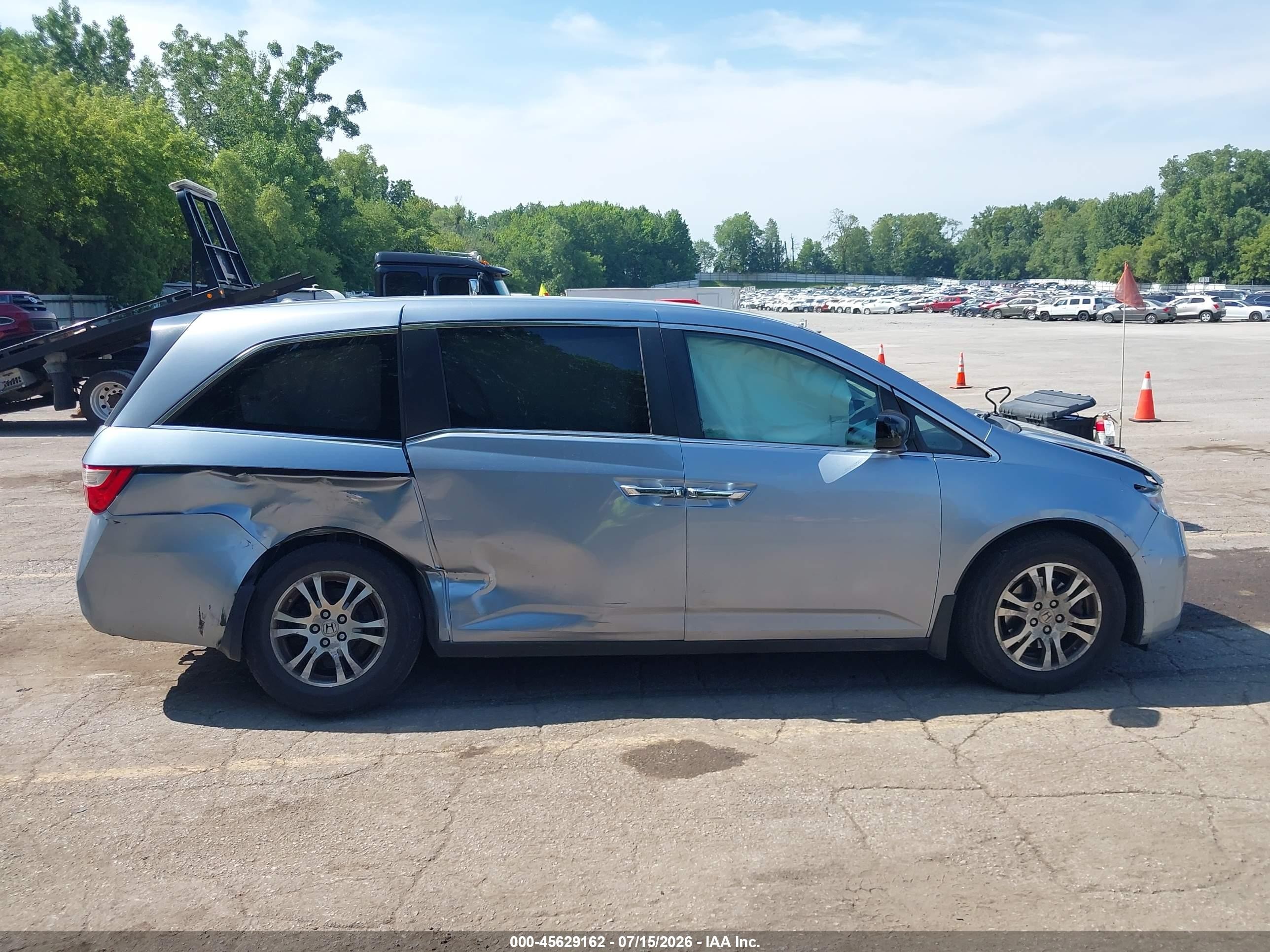 2012 Honda Odyssey Ex-l Light Blue vin: 5FNRL5H65CB022361