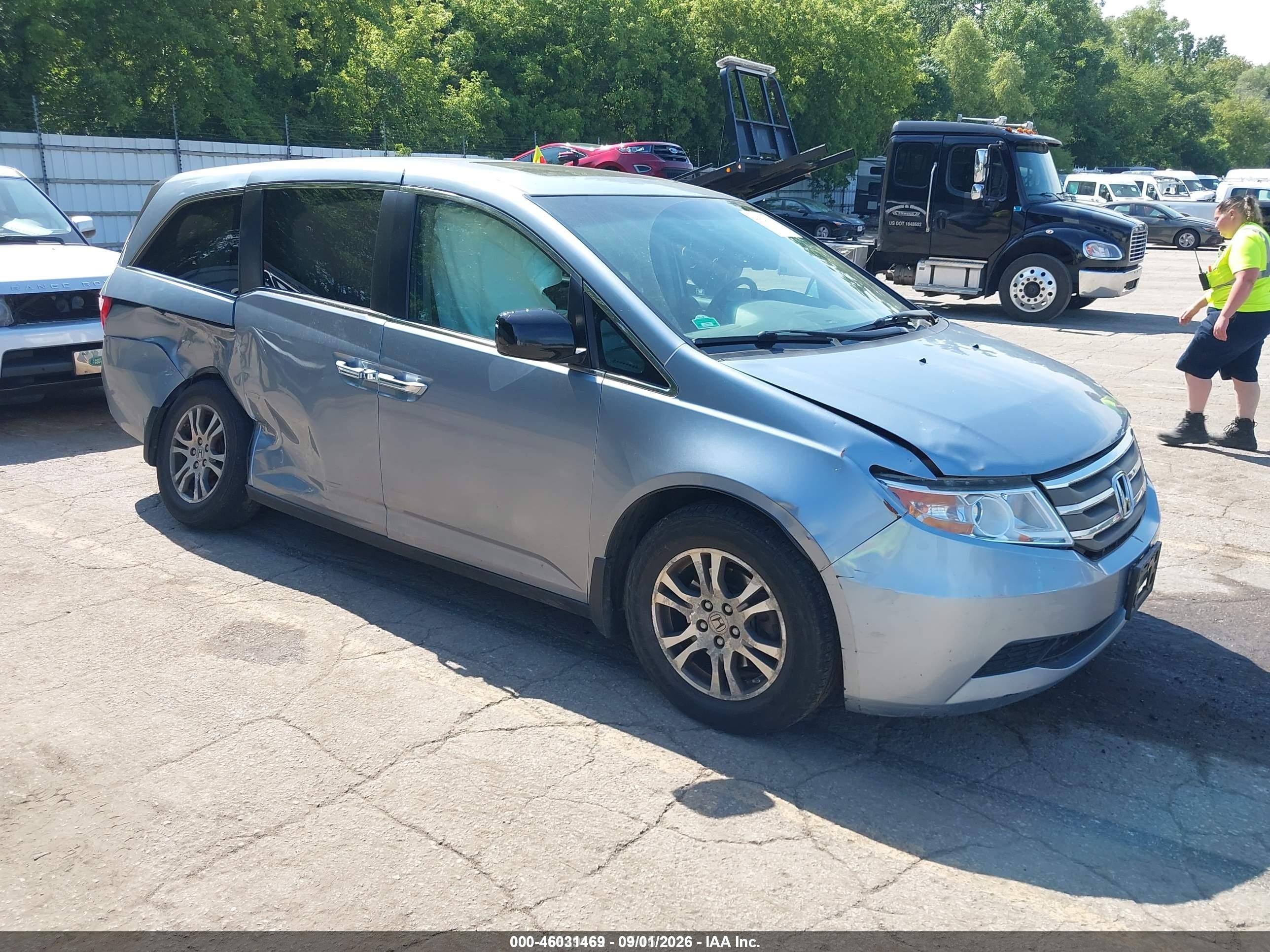 2012 Honda Odyssey Ex-l Light Blue vin: 5FNRL5H65CB022361