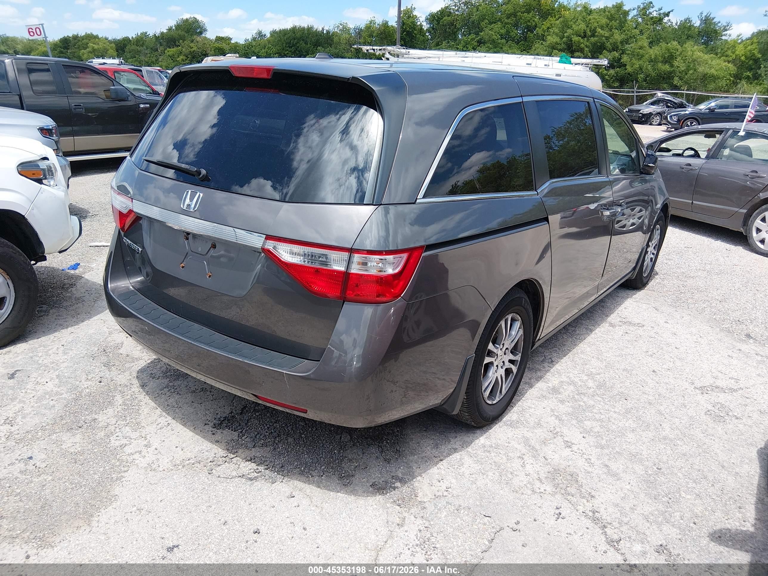 2012 Honda Odyssey Ex-l Silver vin: 5FNRL5H65CB026278