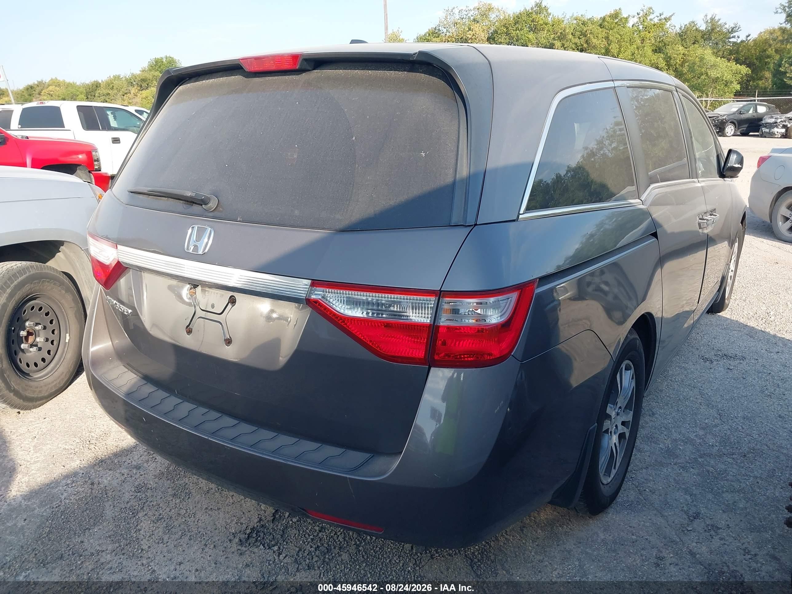 2012 Honda Odyssey Ex-l Gray vin: 5FNRL5H65CB026278