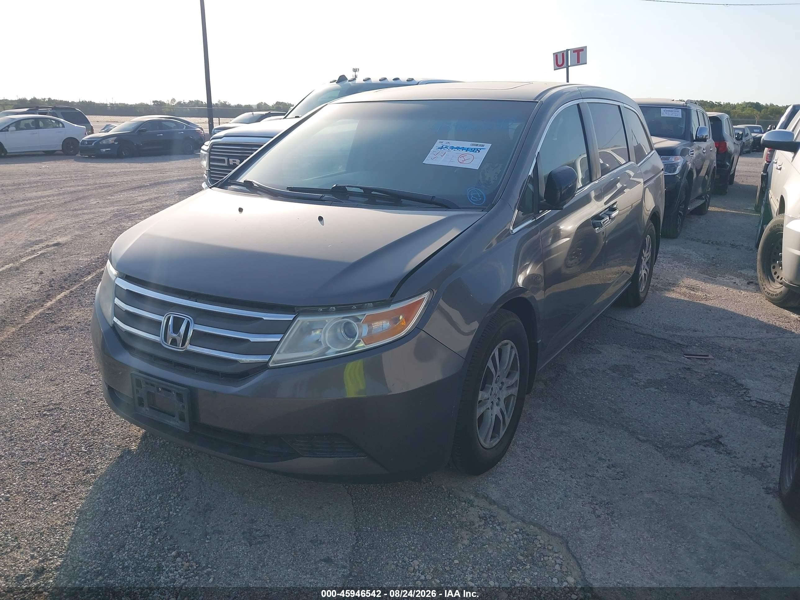 2012 Honda Odyssey Ex-l Gray vin: 5FNRL5H65CB026278