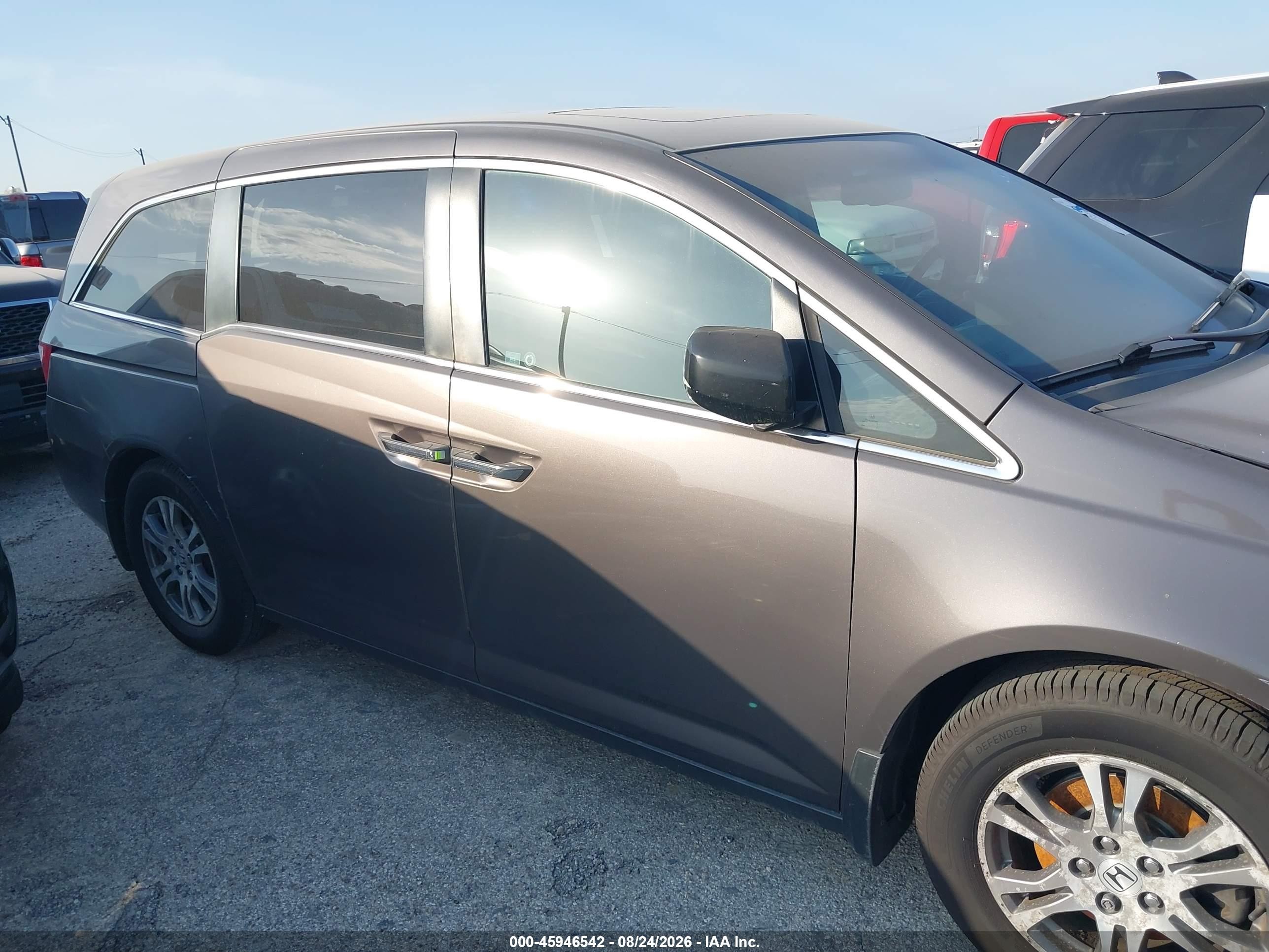 2012 Honda Odyssey Ex-l Gray vin: 5FNRL5H65CB026278