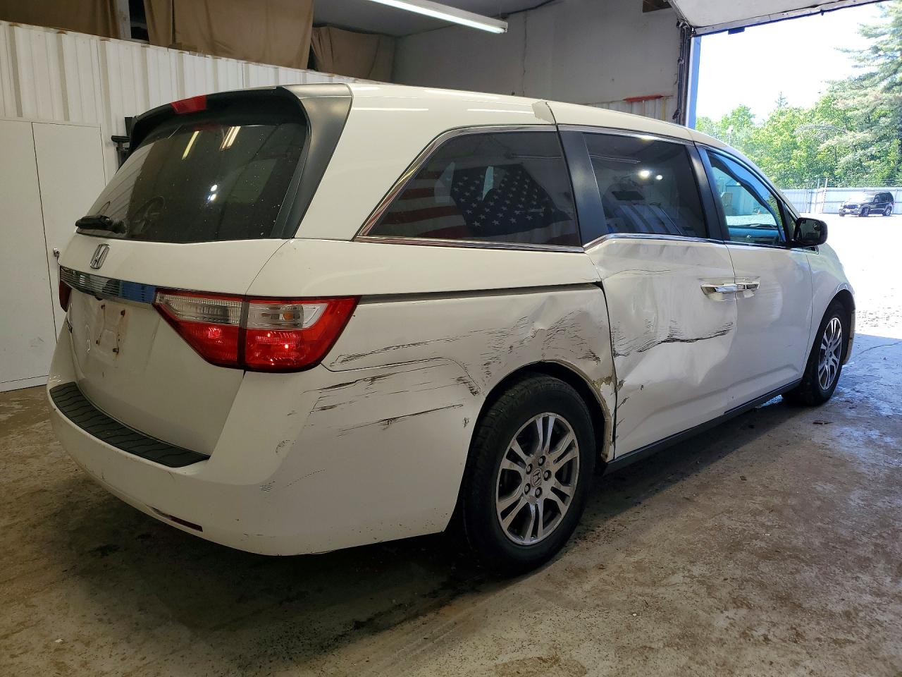 2012 Honda Odyssey Exl White vin: 5FNRL5H65CB026359