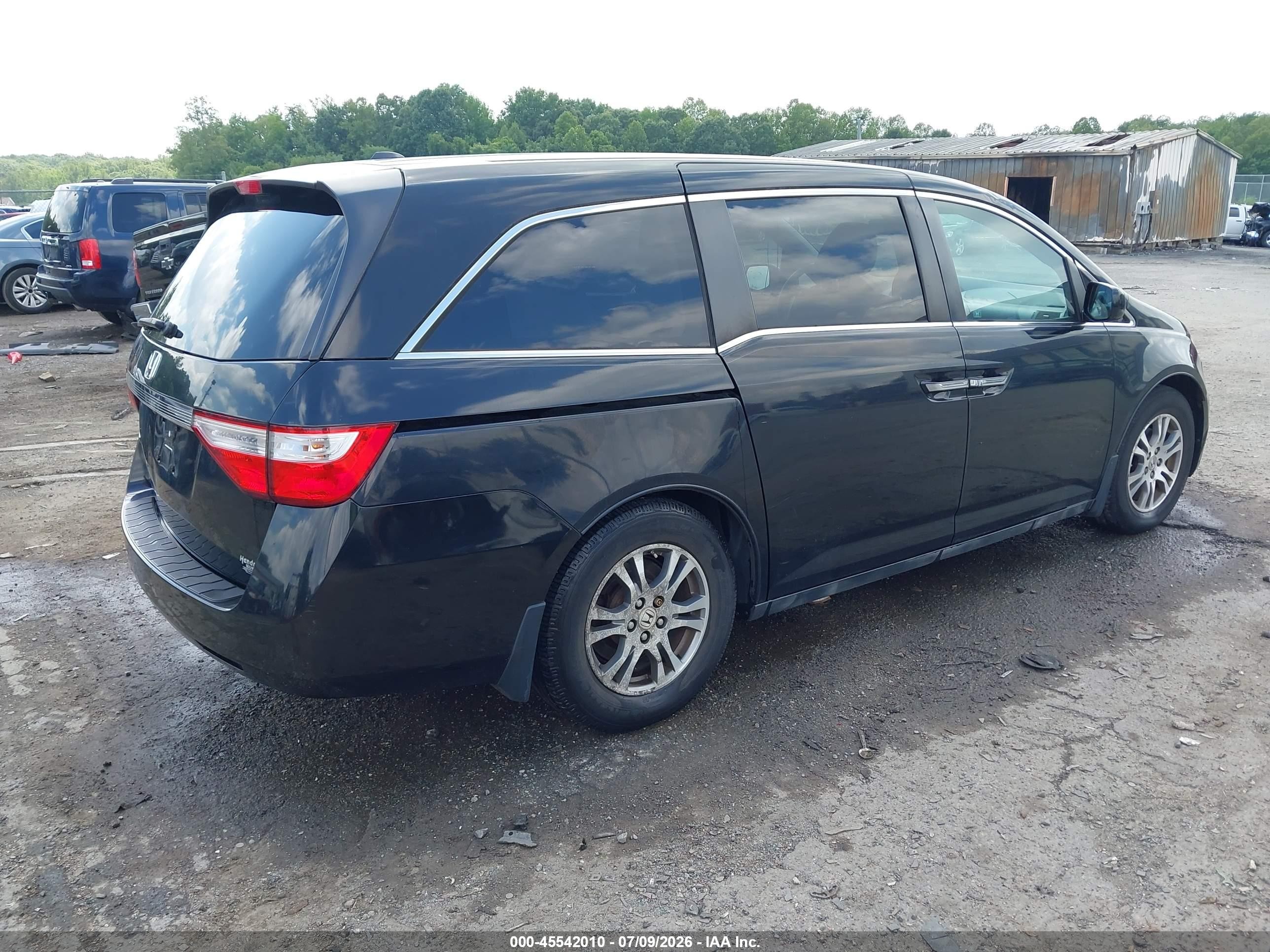 2012 Honda Odyssey Ex-l Black vin: 5FNRL5H65CB039225