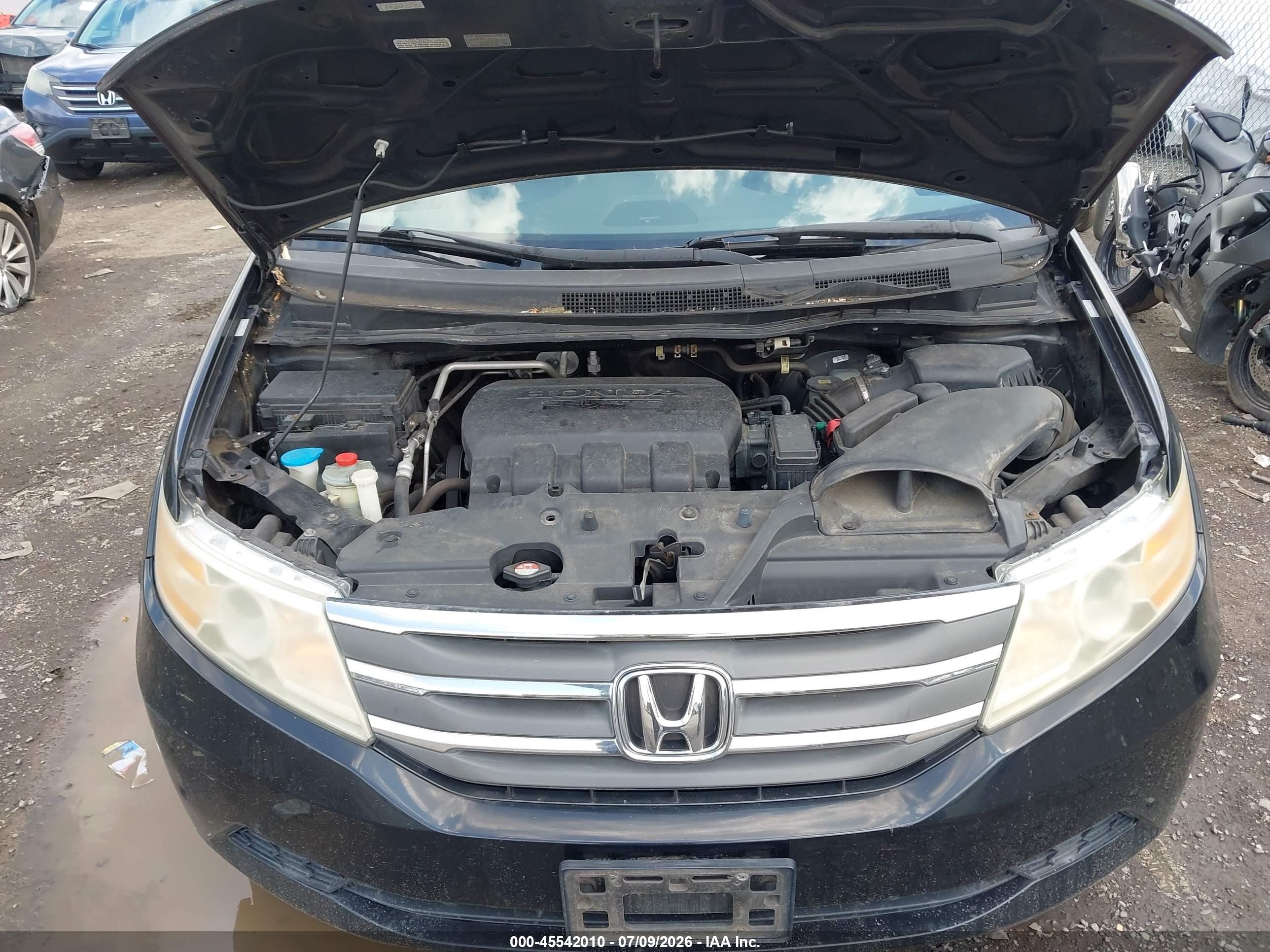 2012 Honda Odyssey Ex-l Black vin: 5FNRL5H65CB039225