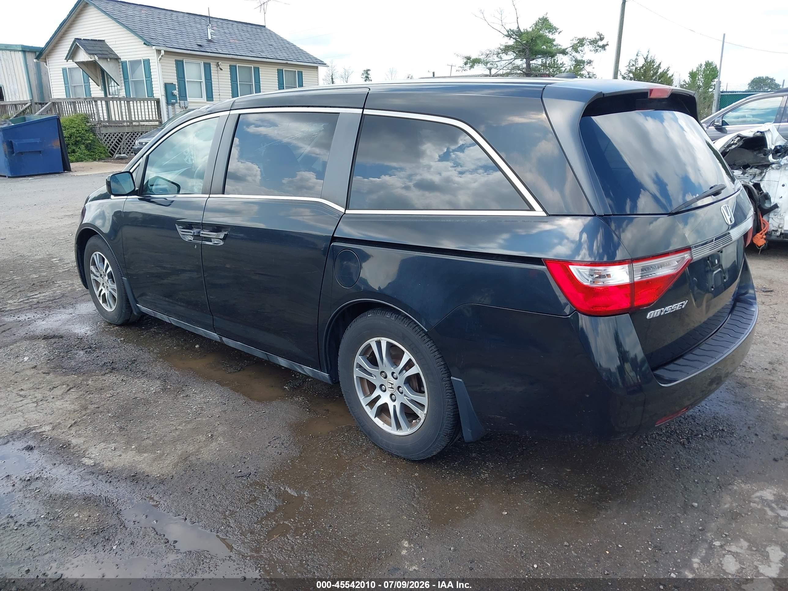 2012 Honda Odyssey Ex-l Black vin: 5FNRL5H65CB039225
