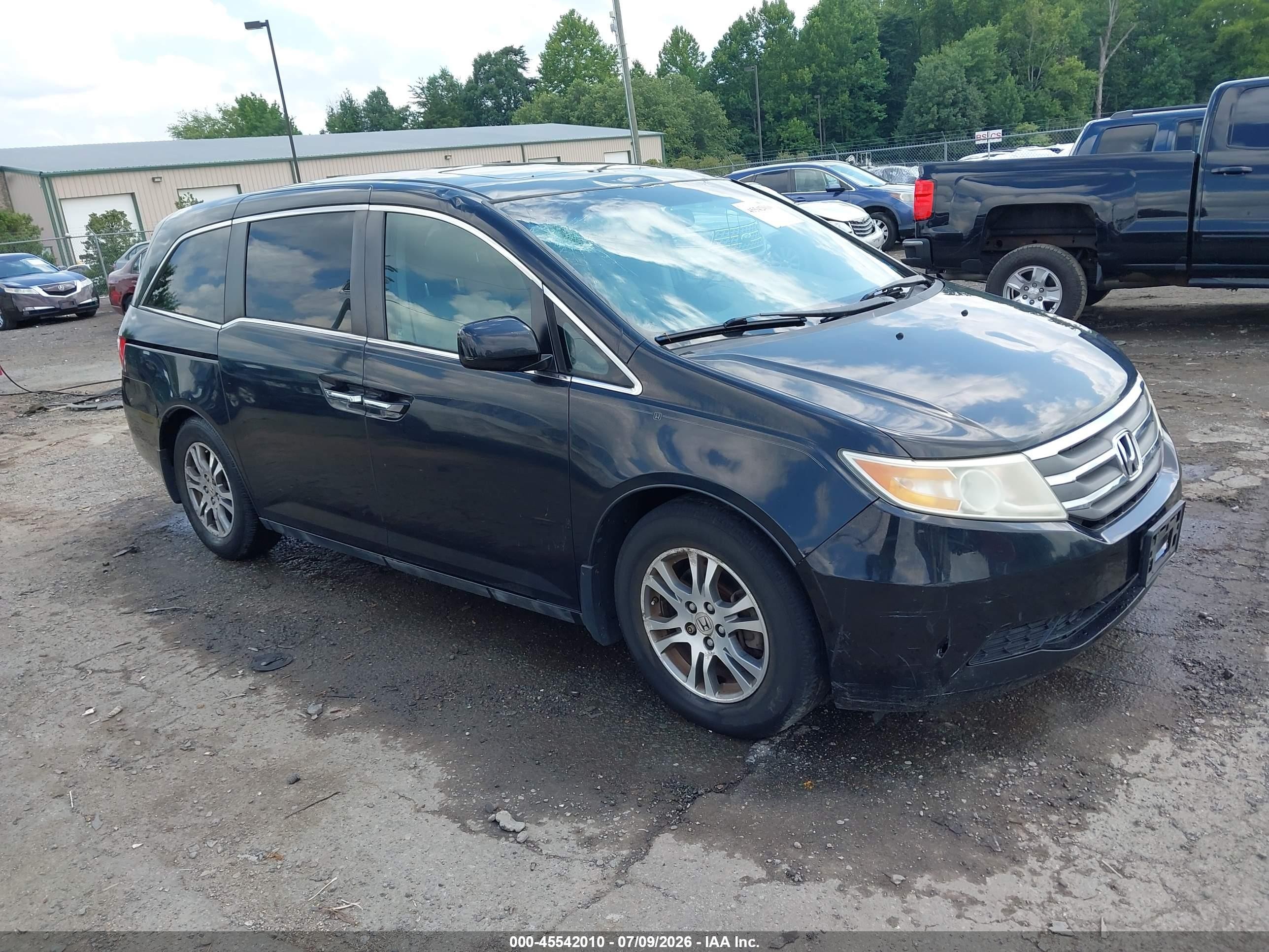 2012 Honda Odyssey Ex-l Black vin: 5FNRL5H65CB039225