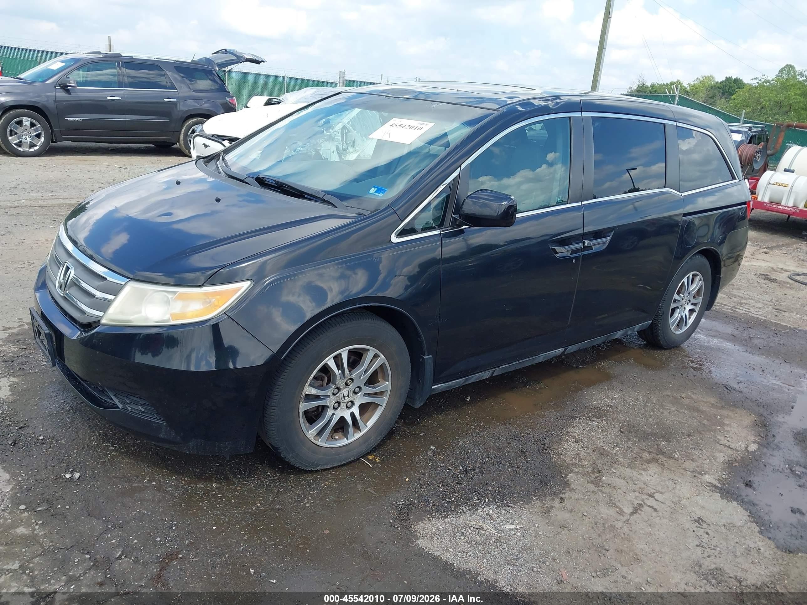 2012 Honda Odyssey Ex-l Black vin: 5FNRL5H65CB039225