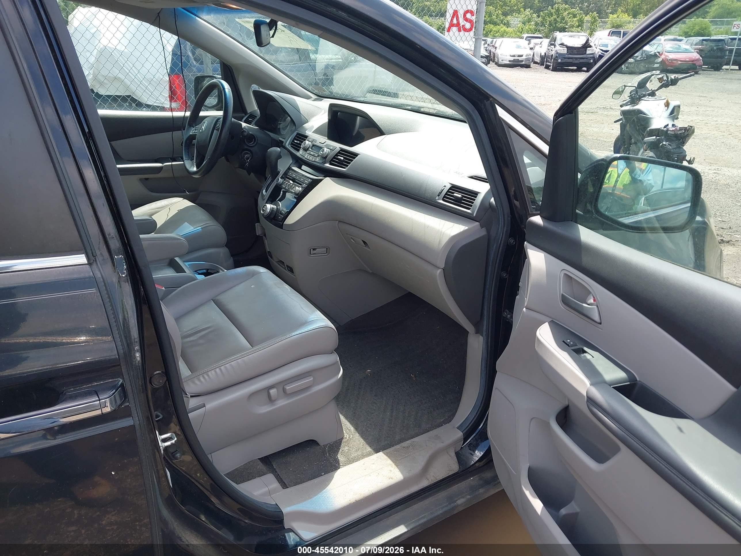 2012 Honda Odyssey Ex-l Black vin: 5FNRL5H65CB039225