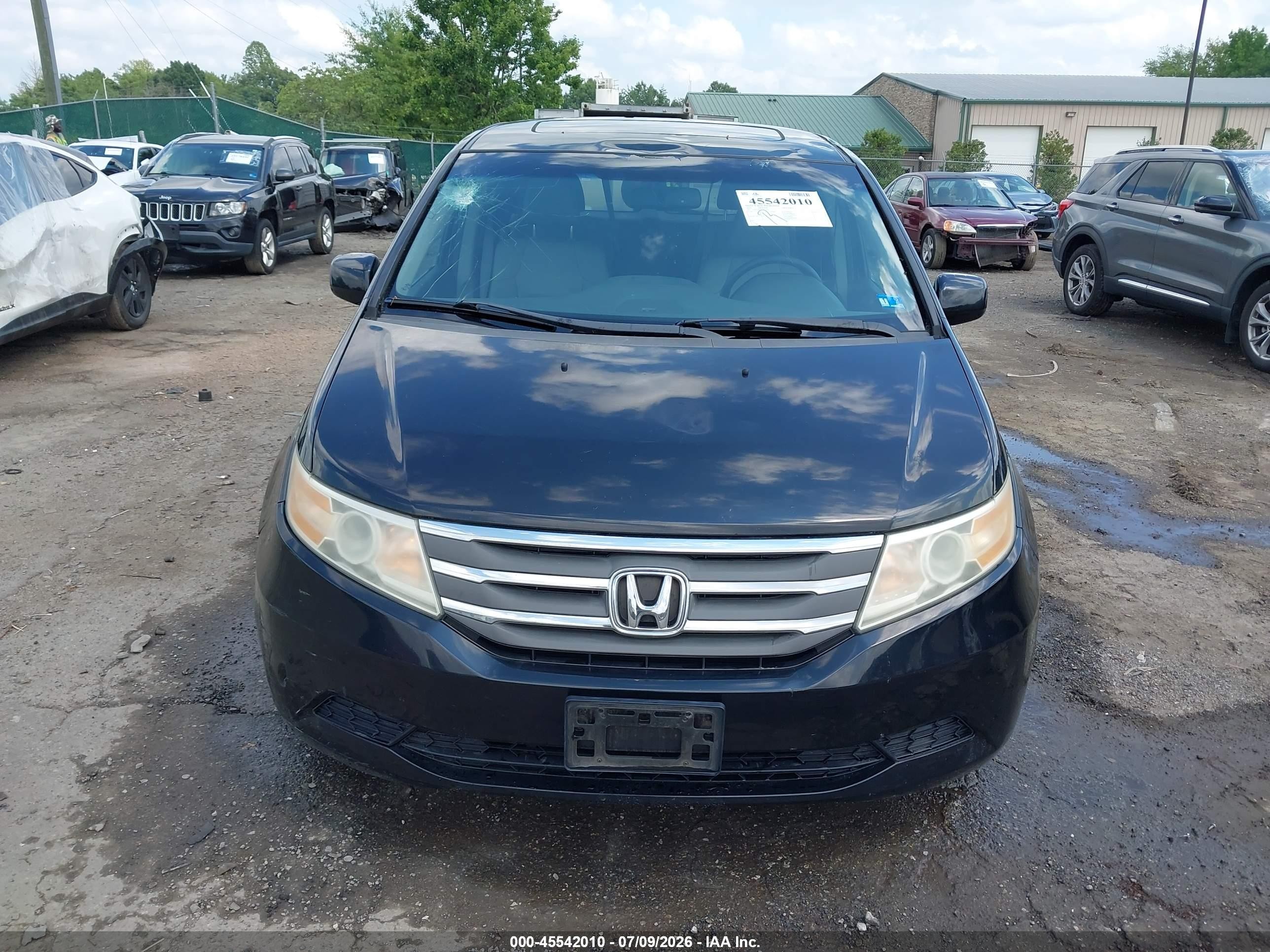 2012 Honda Odyssey Ex-l Black vin: 5FNRL5H65CB039225