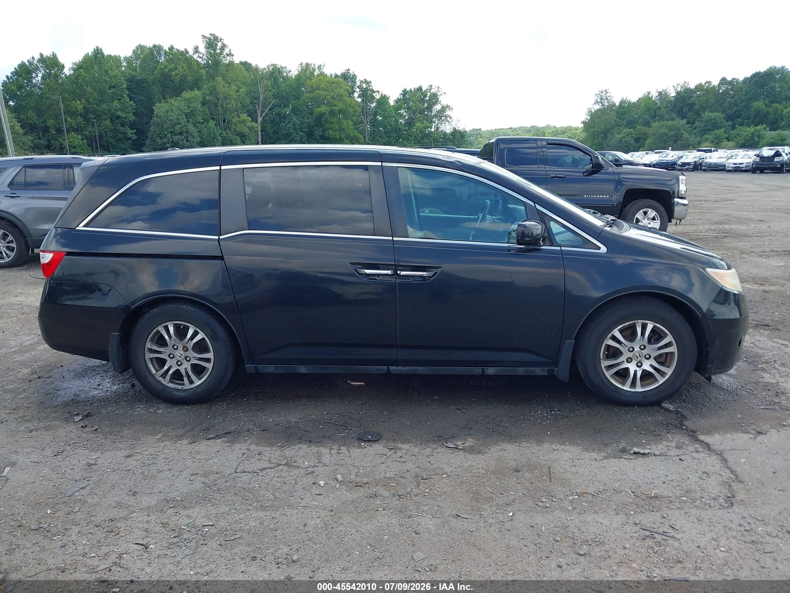 2012 Honda Odyssey Ex-l Black vin: 5FNRL5H65CB039225