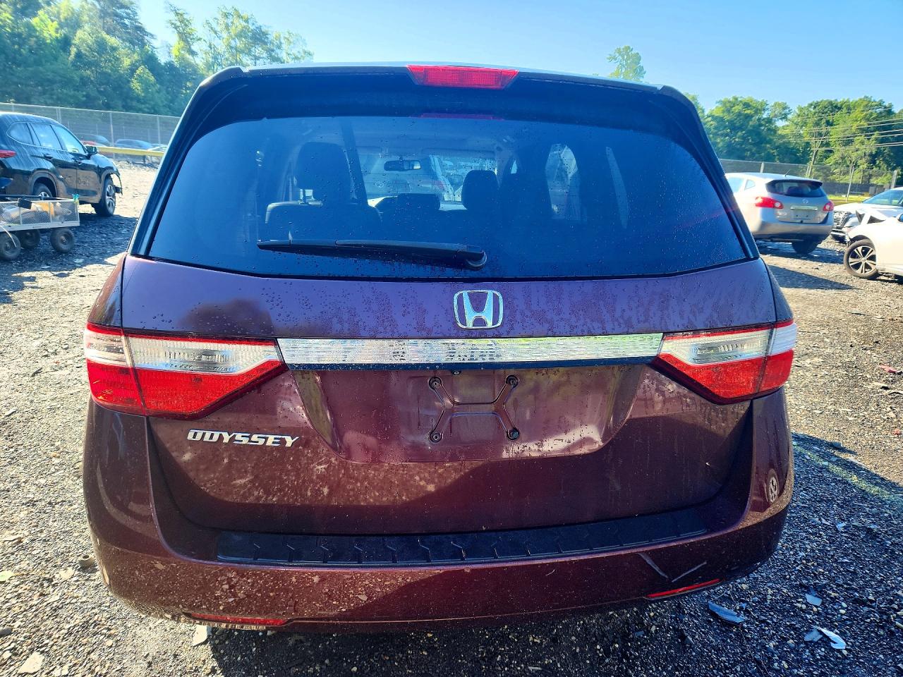 2012 Honda Odyssey Exl Burgundy vin: 5FNRL5H65CB041802