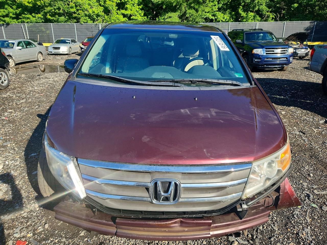 2012 Honda Odyssey Exl Burgundy vin: 5FNRL5H65CB041802