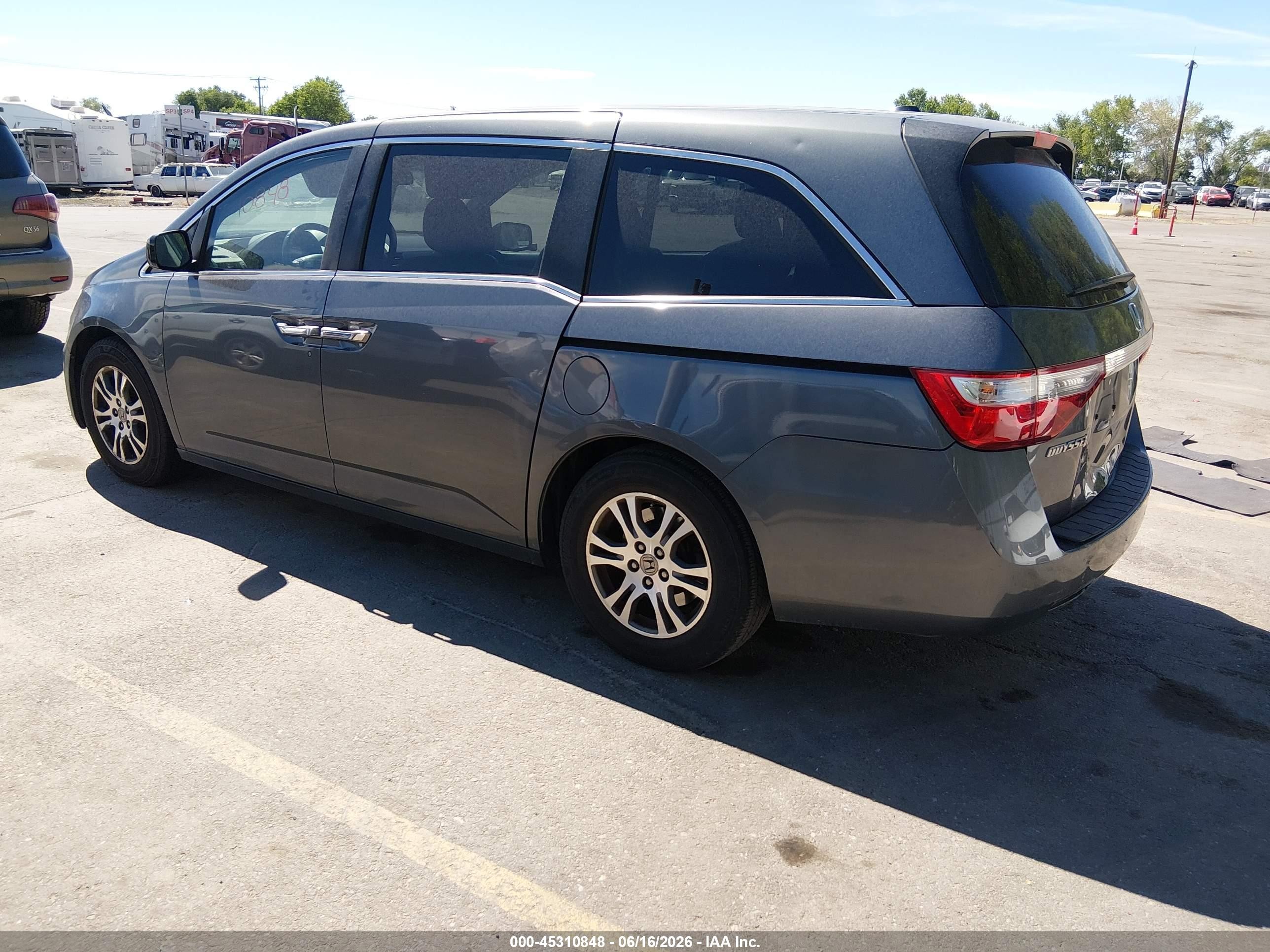 2012 Honda Odyssey Ex-l Gray vin: 5FNRL5H65CB043808