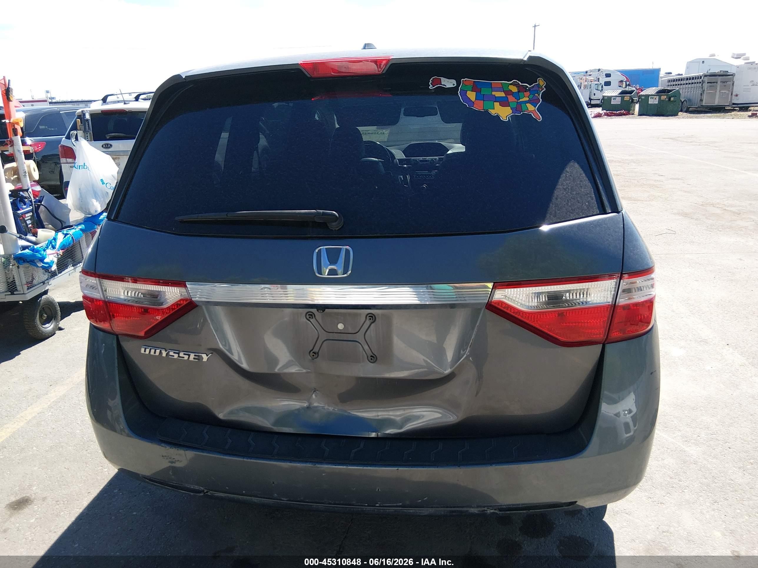 2012 Honda Odyssey Ex-l Gray vin: 5FNRL5H65CB043808