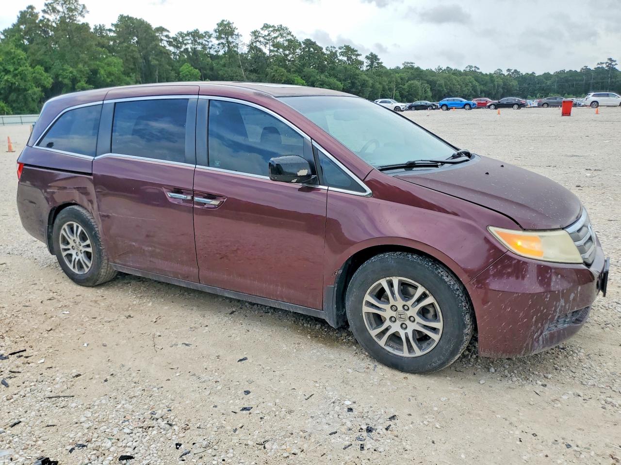 2012 Honda Odyssey Exl Burgundy vin: 5FNRL5H65CB047647