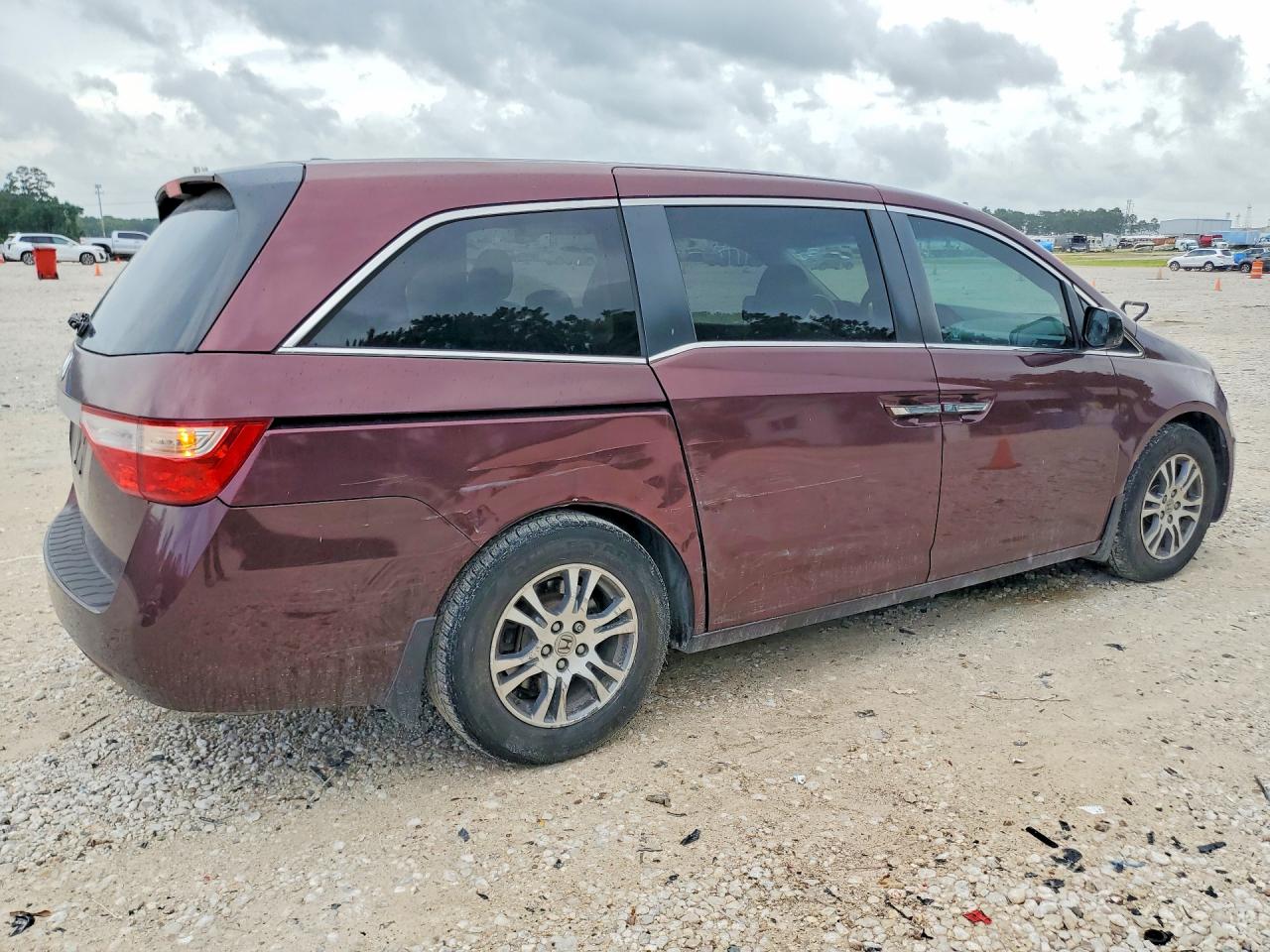 2012 Honda Odyssey Exl Burgundy vin: 5FNRL5H65CB047647