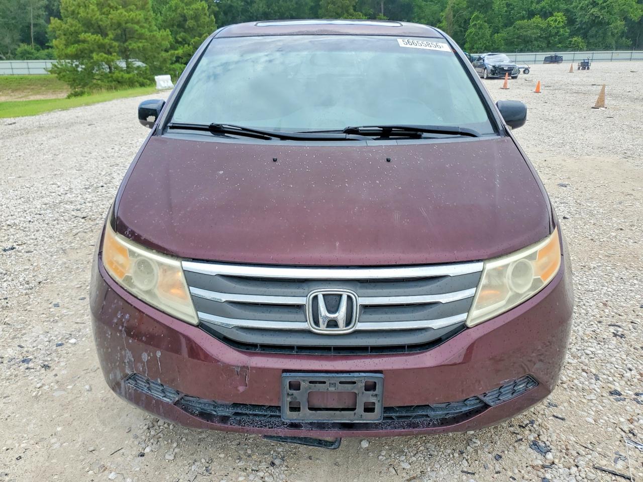 2012 Honda Odyssey Exl Burgundy vin: 5FNRL5H65CB047647