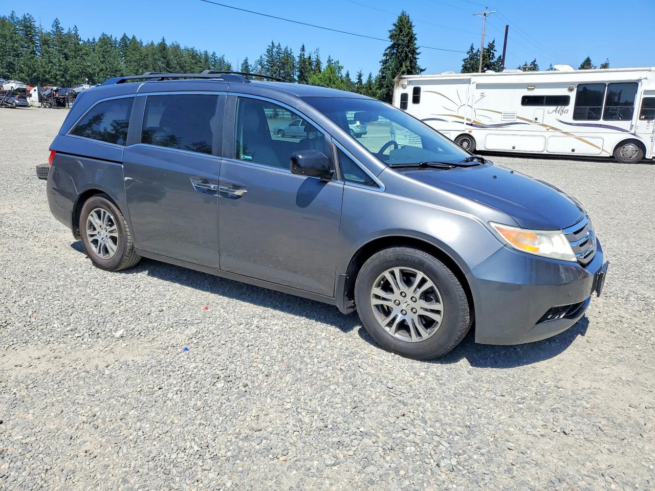 2012 Honda Odyssey Exl Gray vin: 5FNRL5H65CB050726