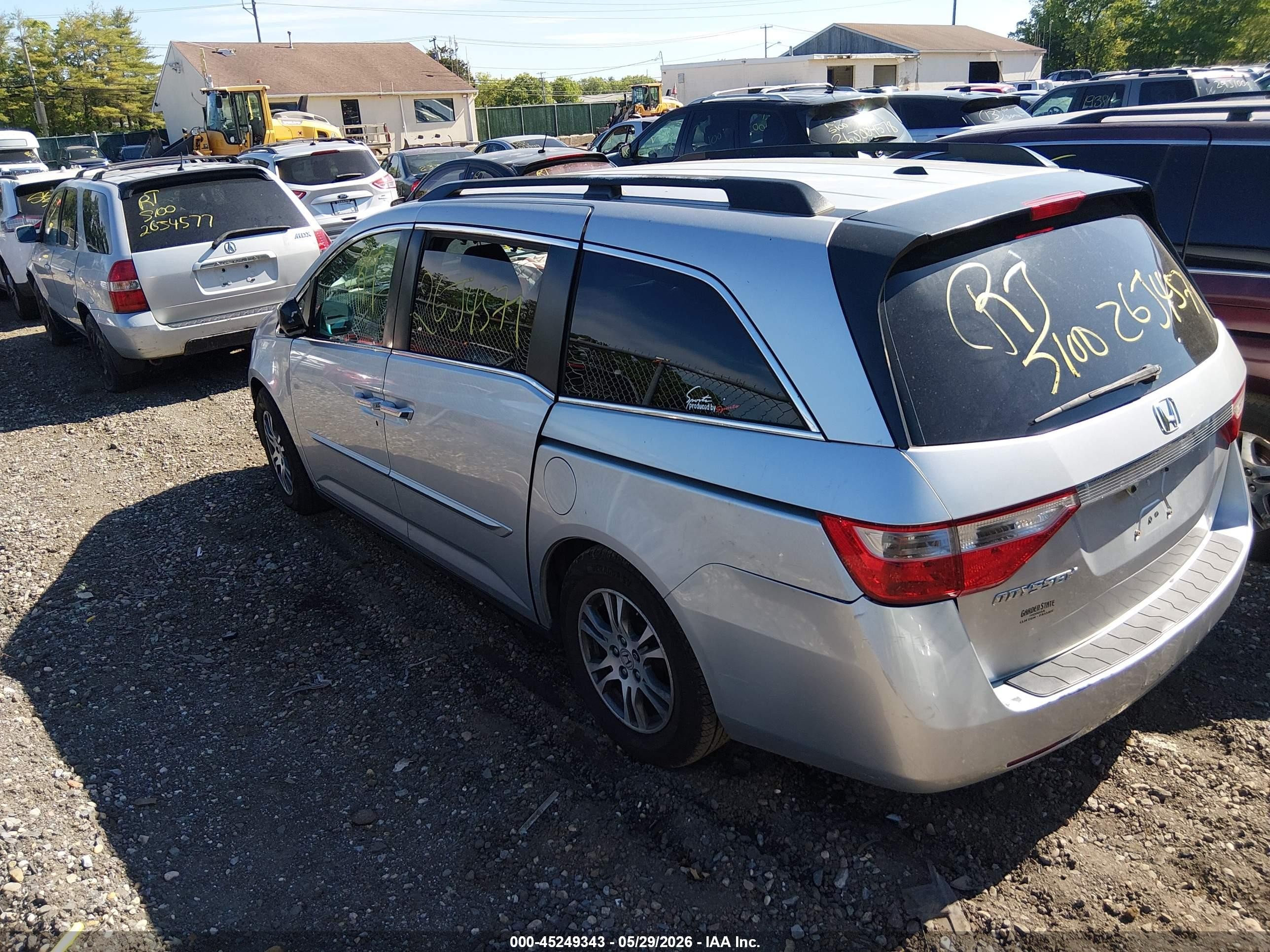 2012 Honda Odyssey Ex-l Gray vin: 5FNRL5H65CB056879