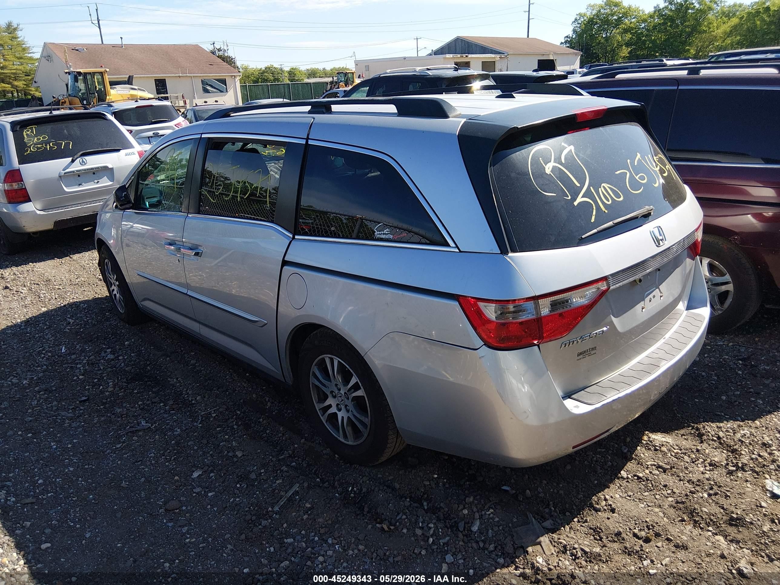 2012 Honda Odyssey Ex-l Gray vin: 5FNRL5H65CB056879