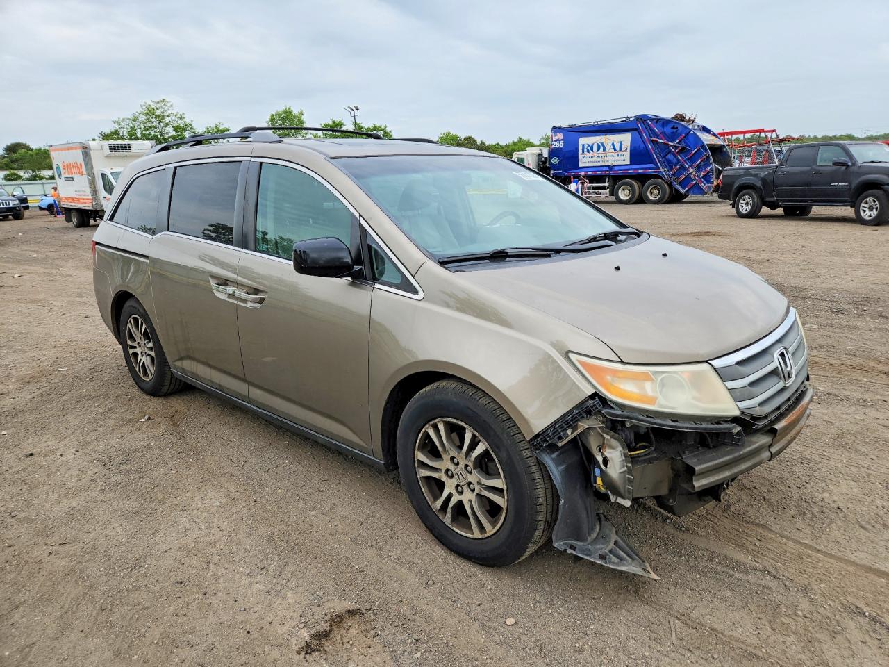 2012 Honda Odyssey Exl Beige vin: 5FNRL5H65CB071916