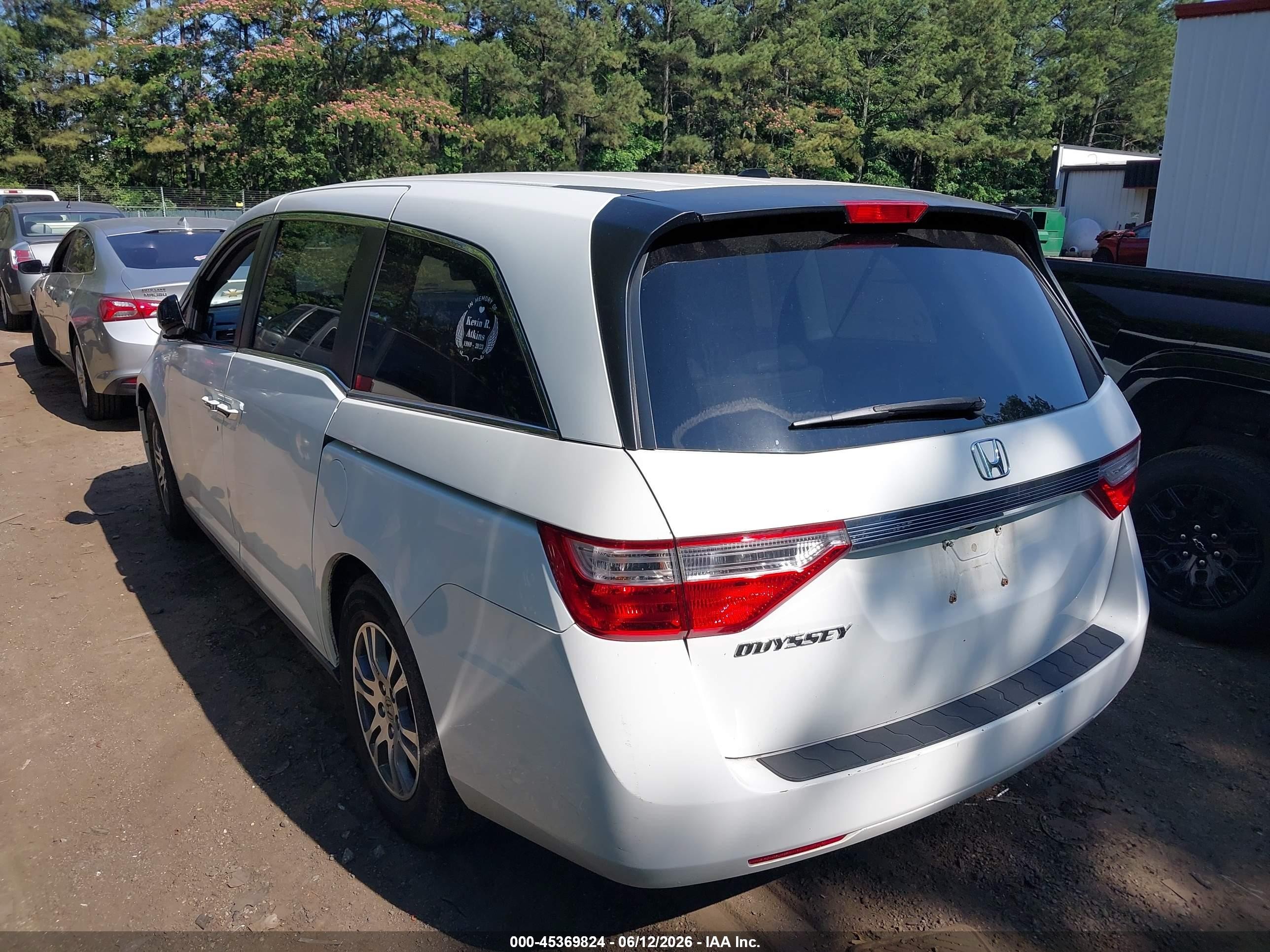 2012 Honda Odyssey Ex-l Белый vin: 5FNRL5H65CB077005