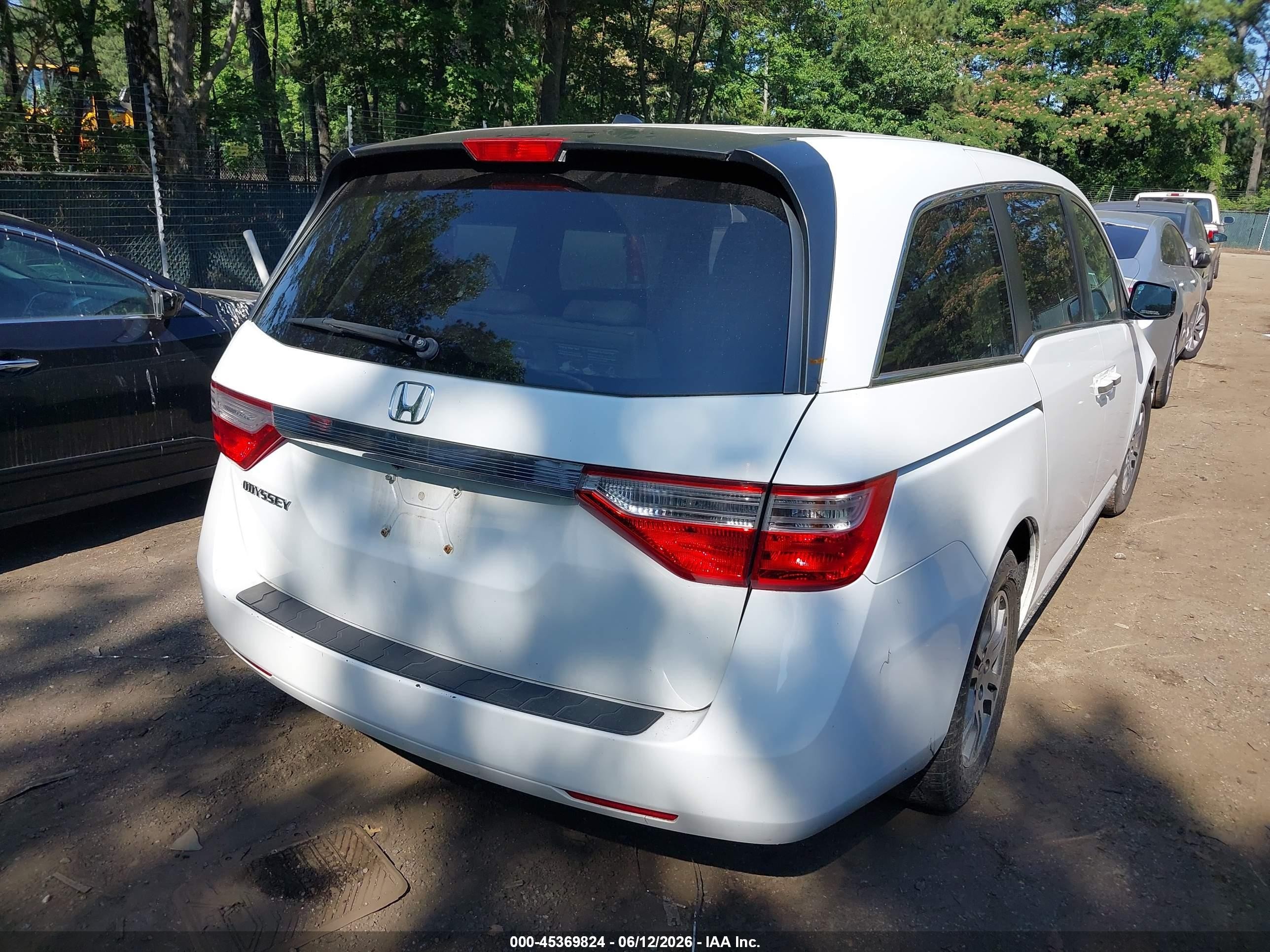 2012 Honda Odyssey Ex-l Белый vin: 5FNRL5H65CB077005