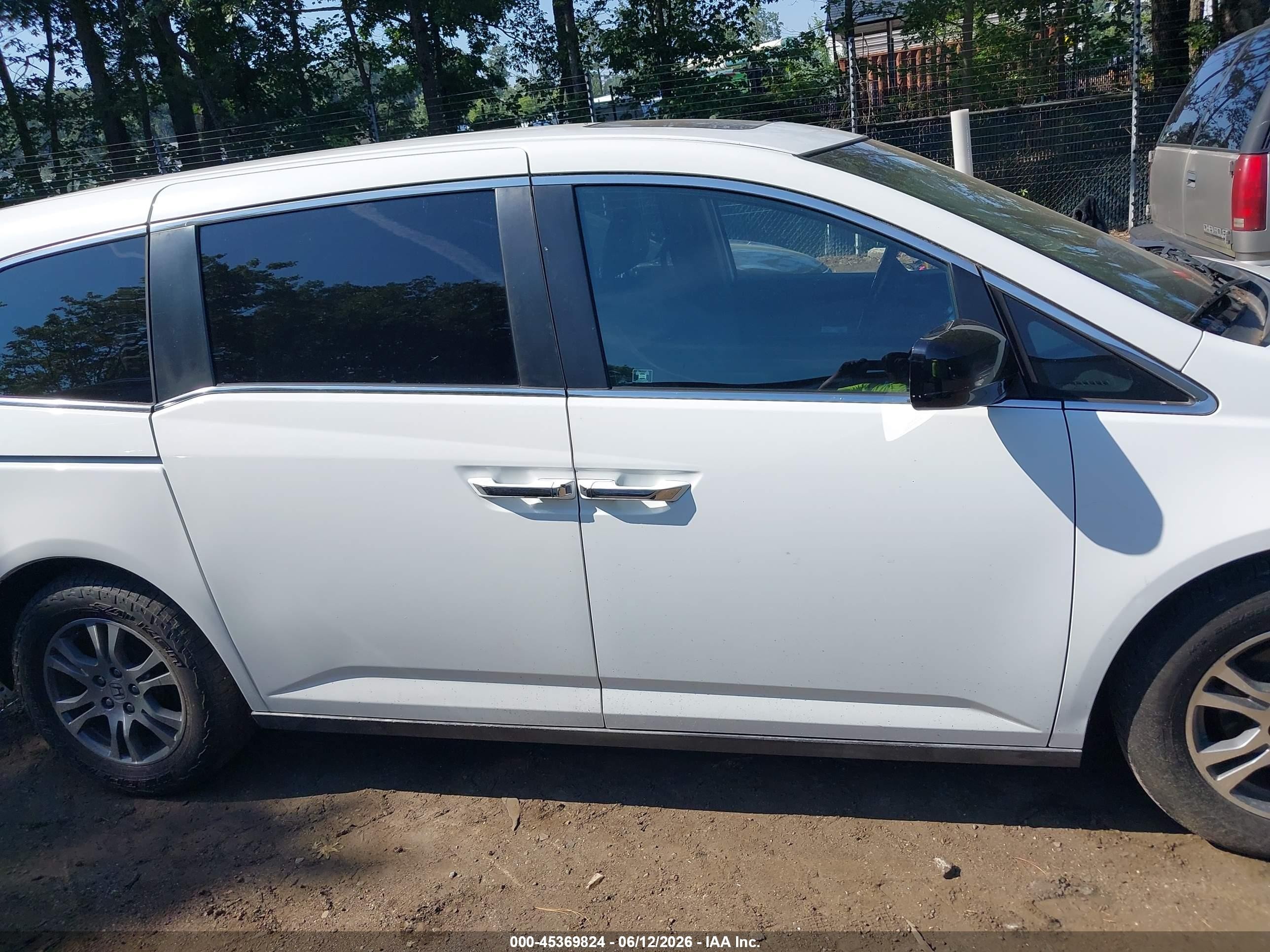 2012 Honda Odyssey Ex-l Белый vin: 5FNRL5H65CB077005