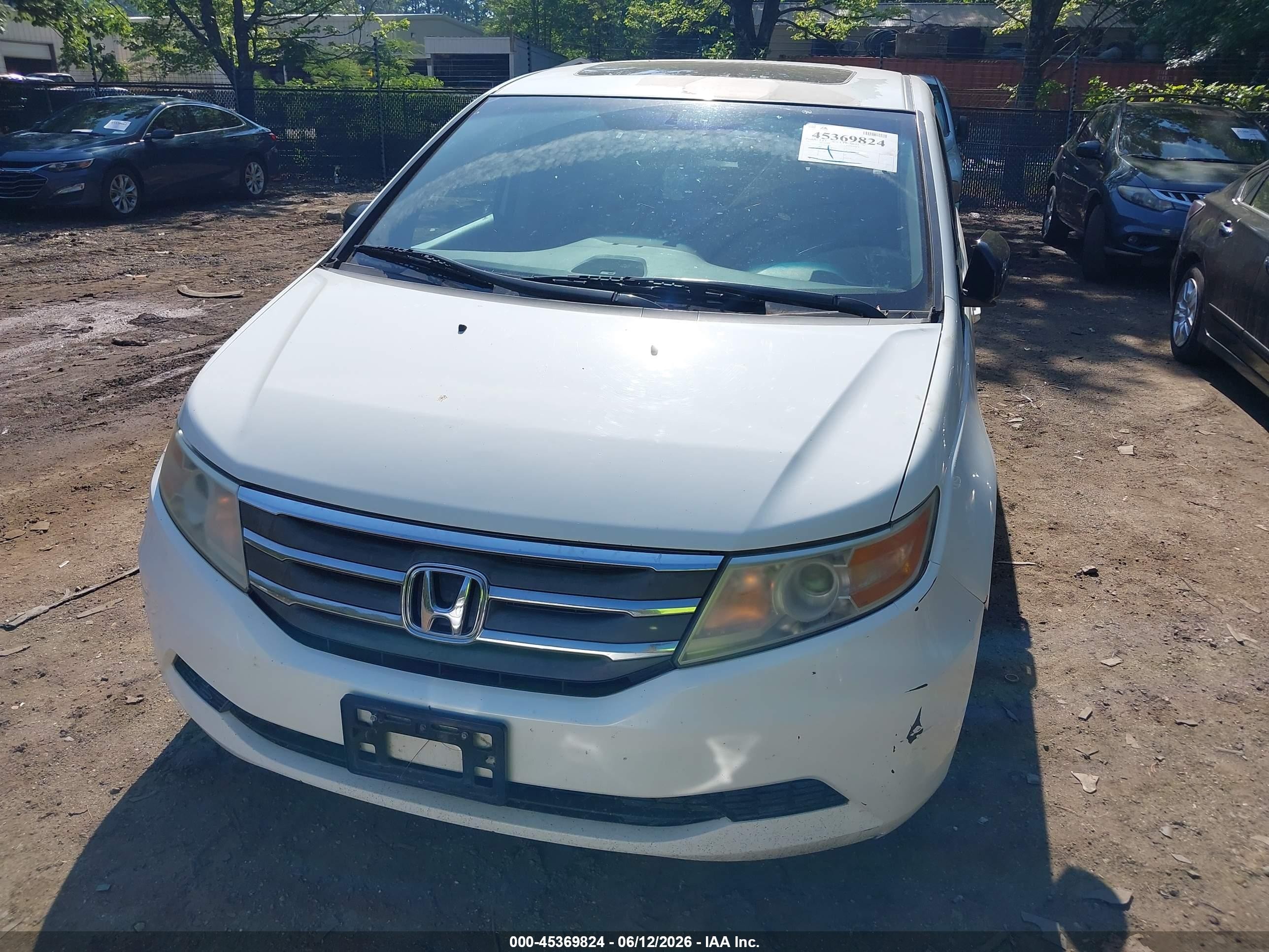 2012 Honda Odyssey Ex-l Белый vin: 5FNRL5H65CB077005