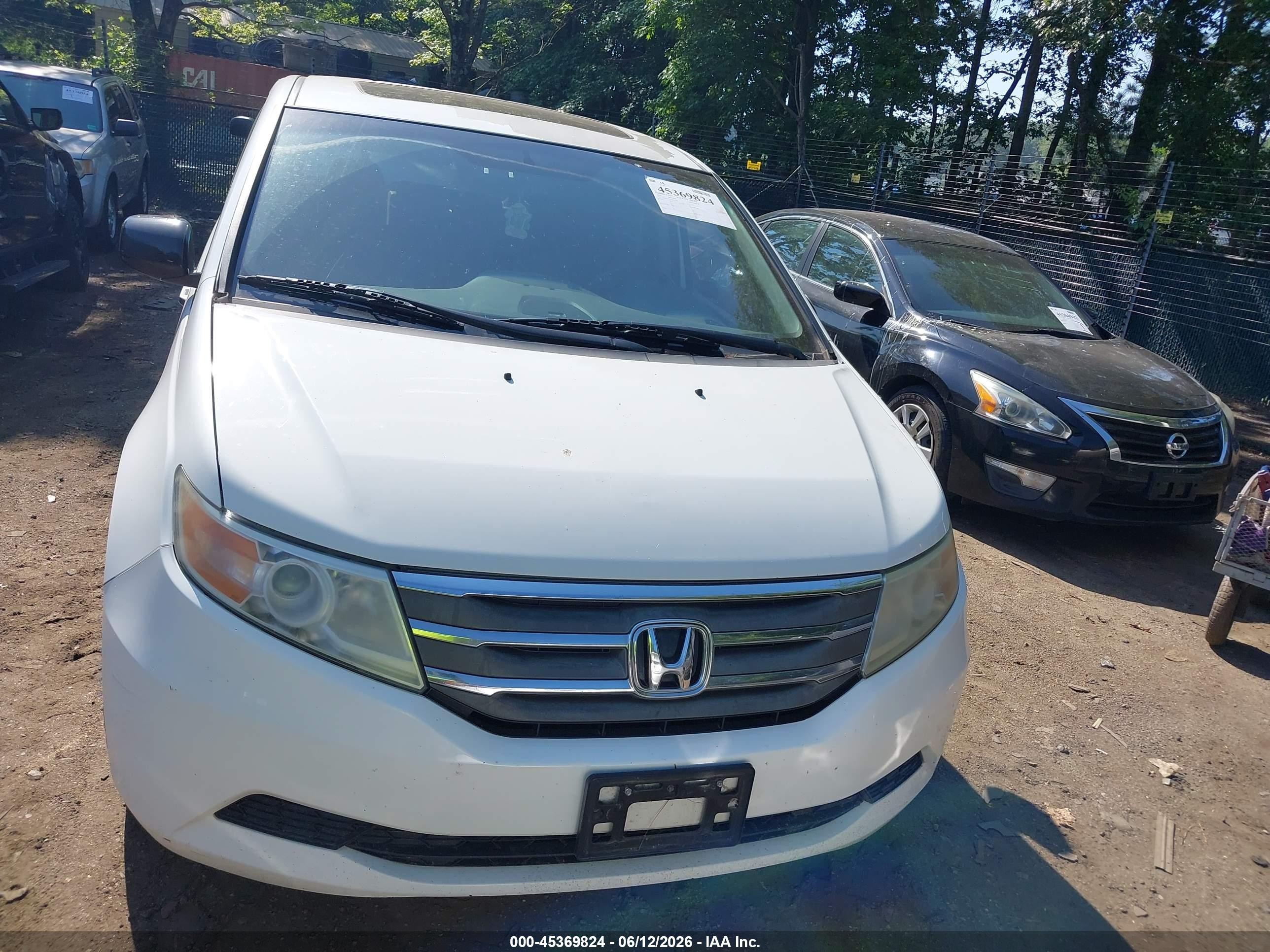 2012 Honda Odyssey Ex-l Белый vin: 5FNRL5H65CB077005