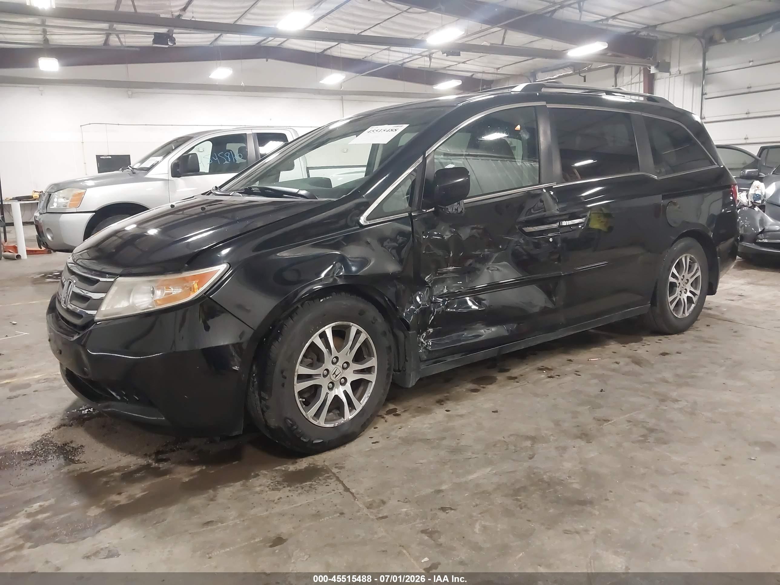 2012 Honda Odyssey Ex-l Black vin: 5FNRL5H65CB081426