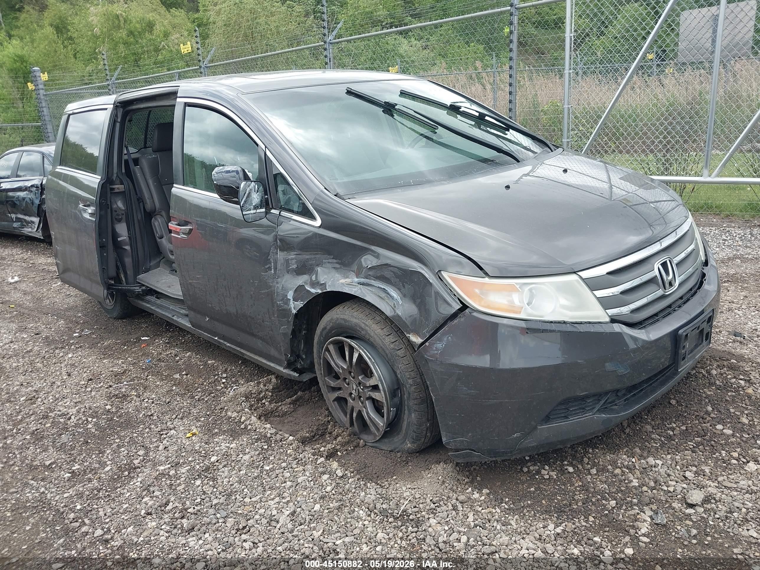 2012 Honda Odyssey Ex-l Gray vin: 5FNRL5H65CB083256