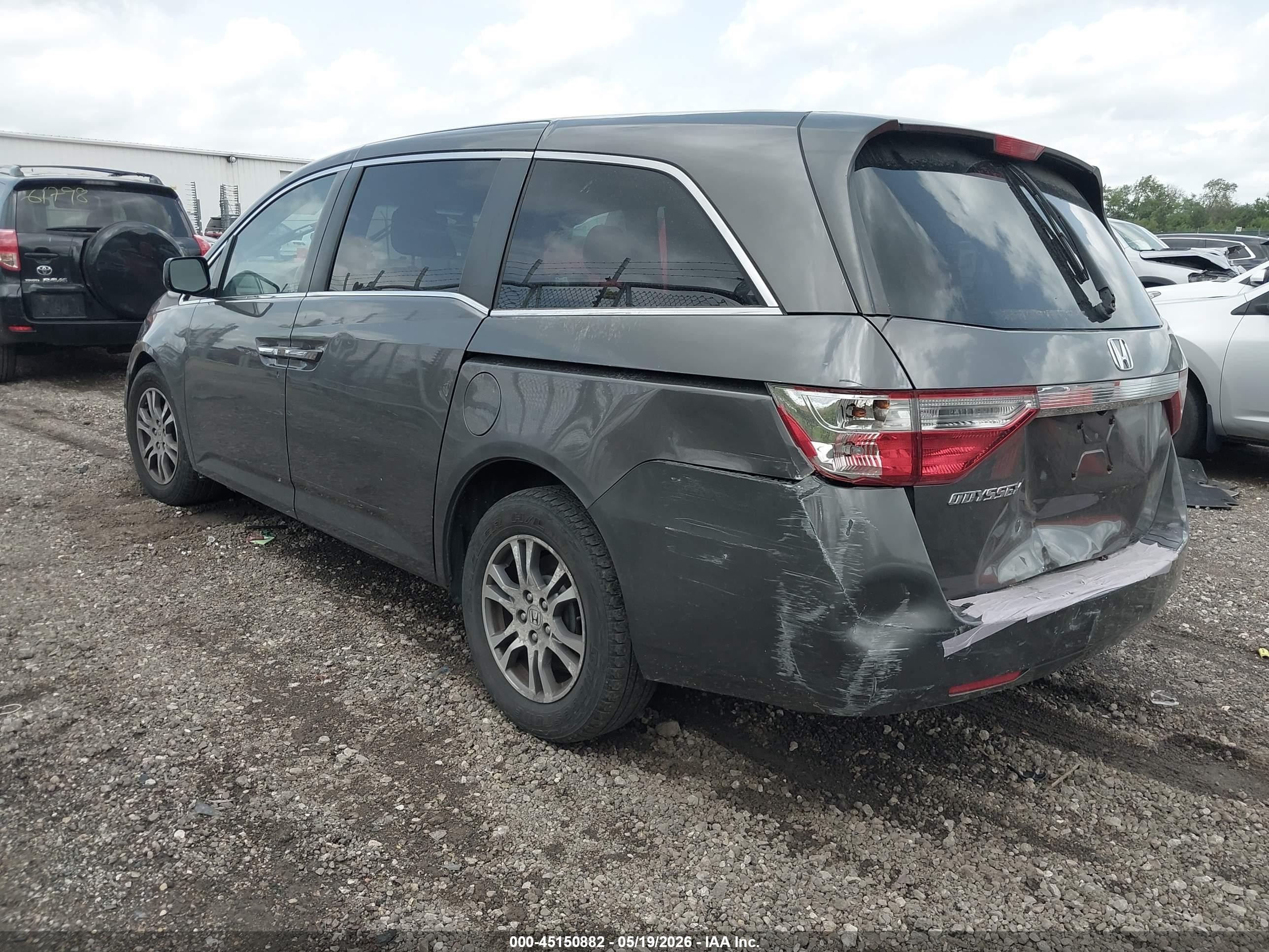 2012 Honda Odyssey Ex-l Gray vin: 5FNRL5H65CB083256