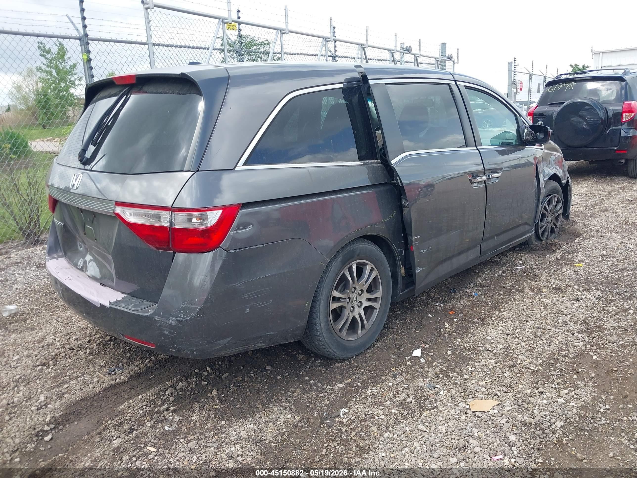 2012 Honda Odyssey Ex-l Gray vin: 5FNRL5H65CB083256