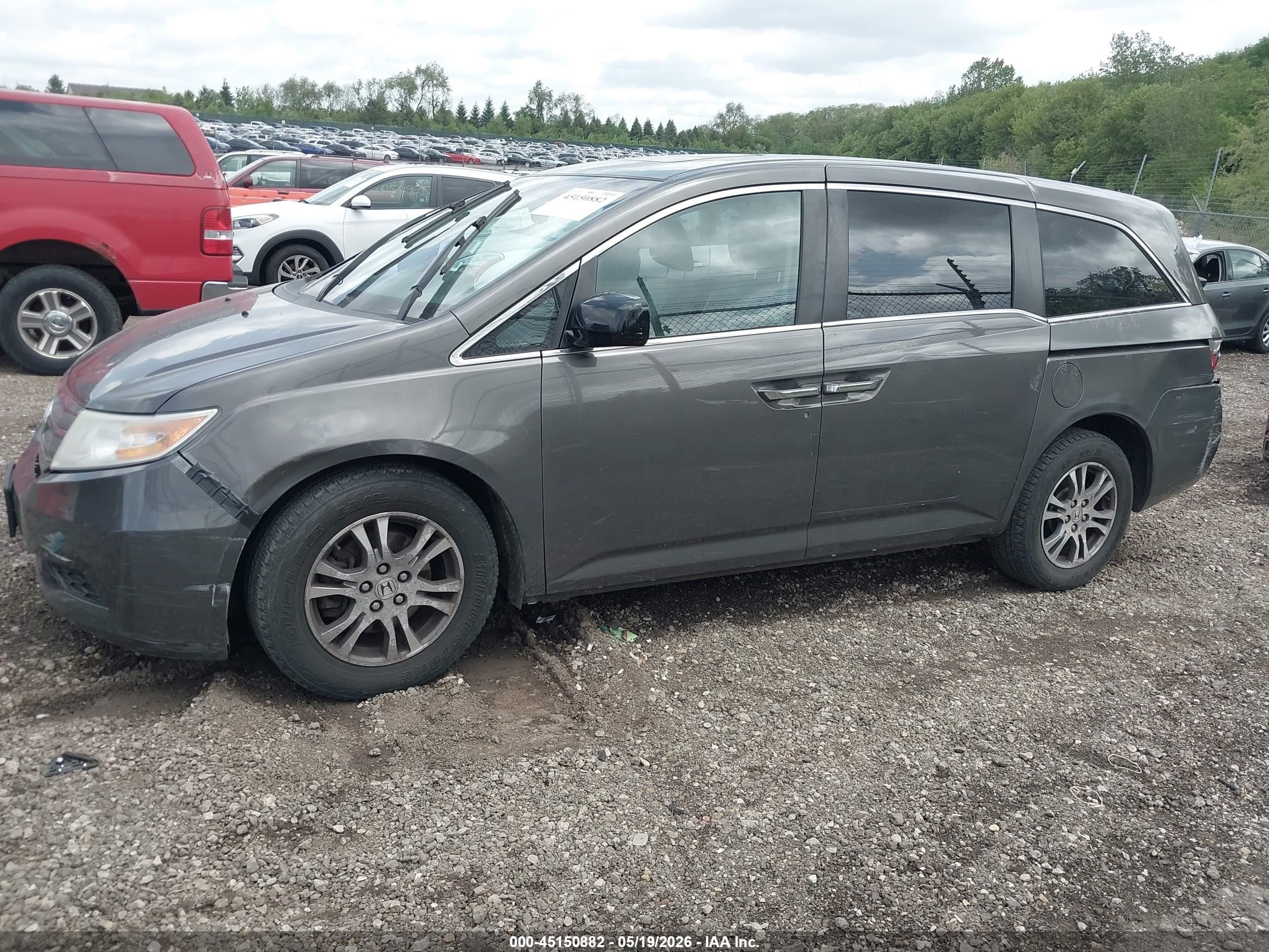 2012 Honda Odyssey Ex-l Gray vin: 5FNRL5H65CB083256