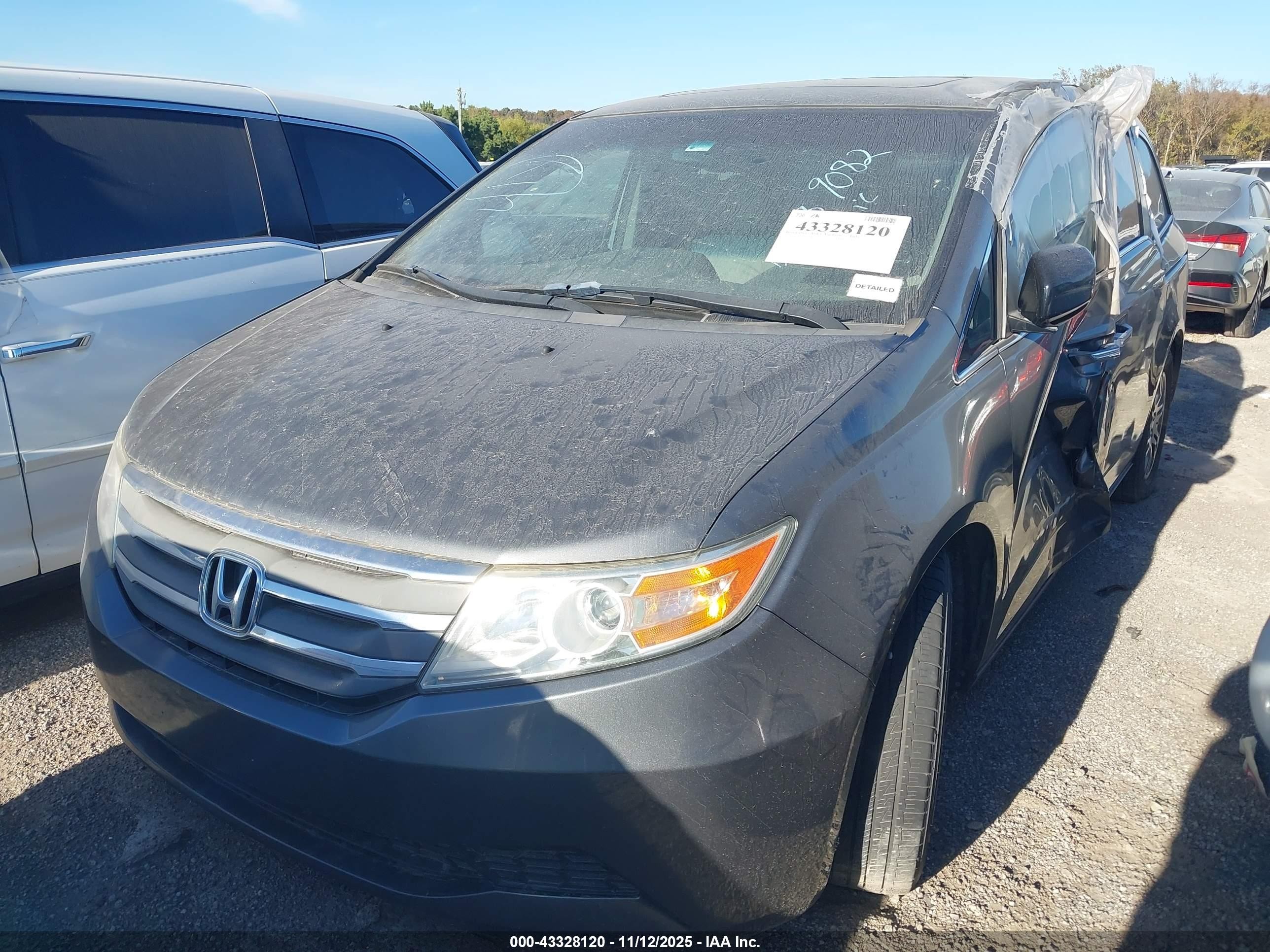 2012 Honda Odyssey Ex-l Gray vin: 5FNRL5H65CB089610