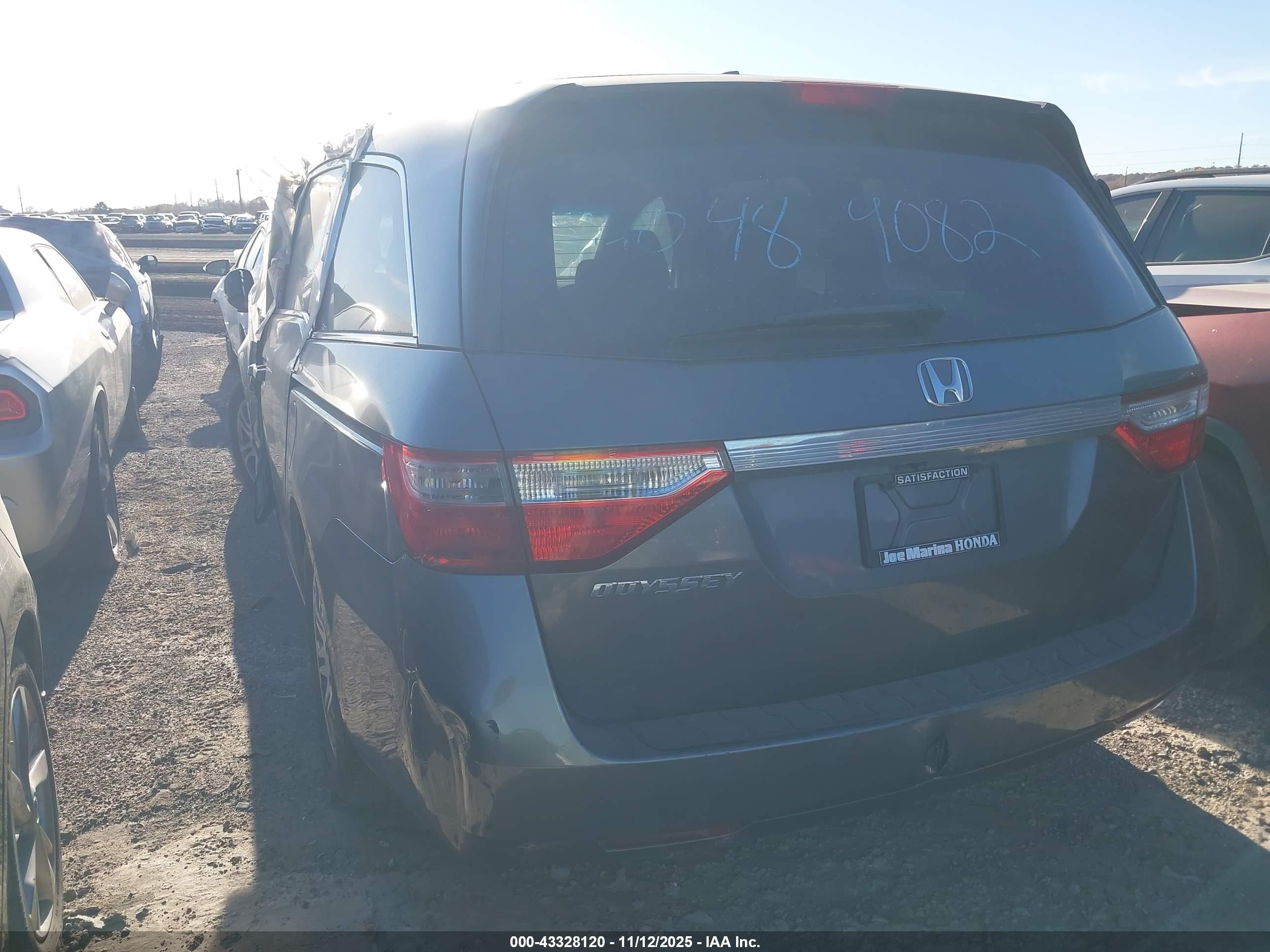 2012 Honda Odyssey Ex-l Gray vin: 5FNRL5H65CB089610