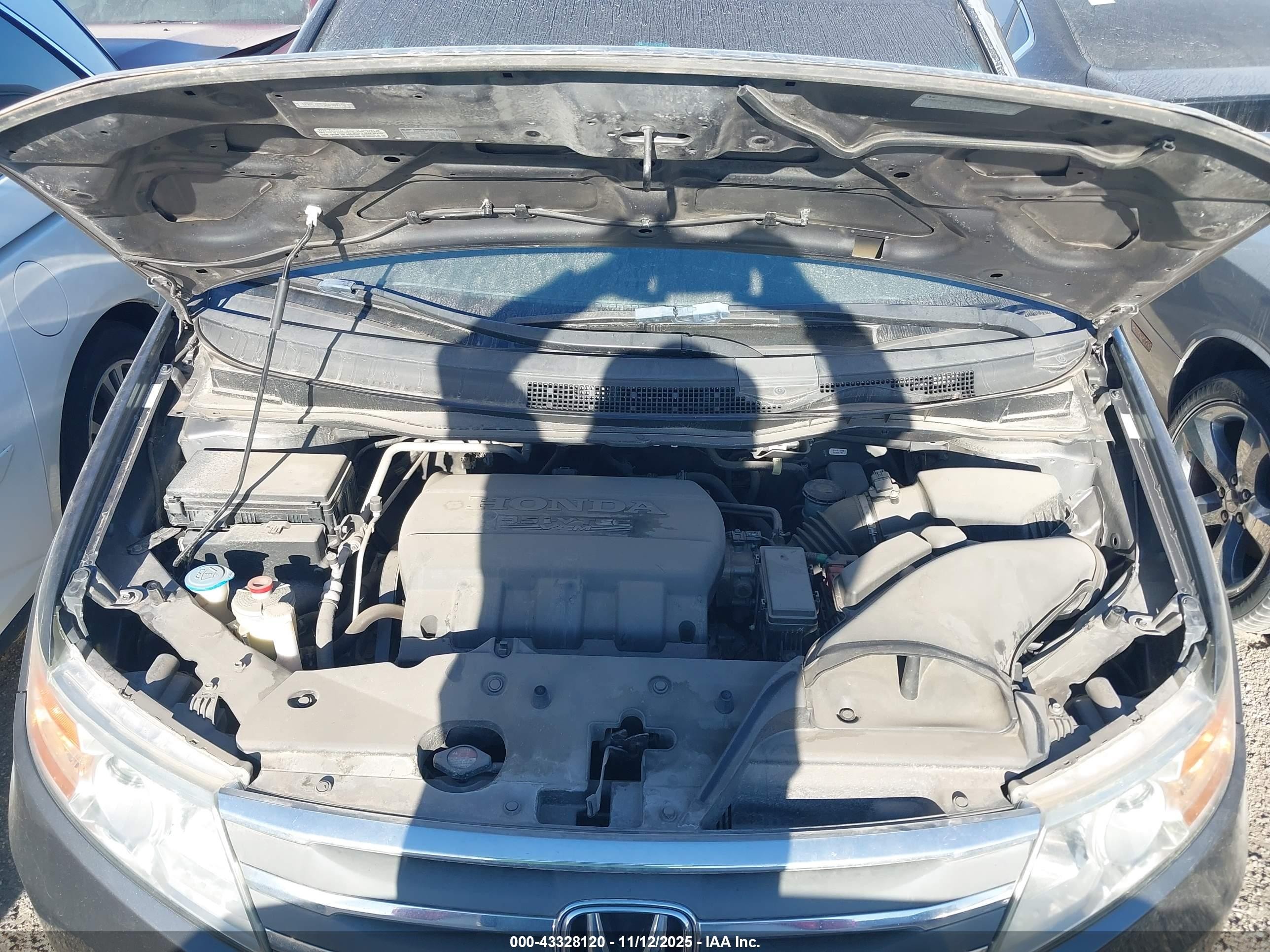 2012 Honda Odyssey Ex-l Gray vin: 5FNRL5H65CB089610
