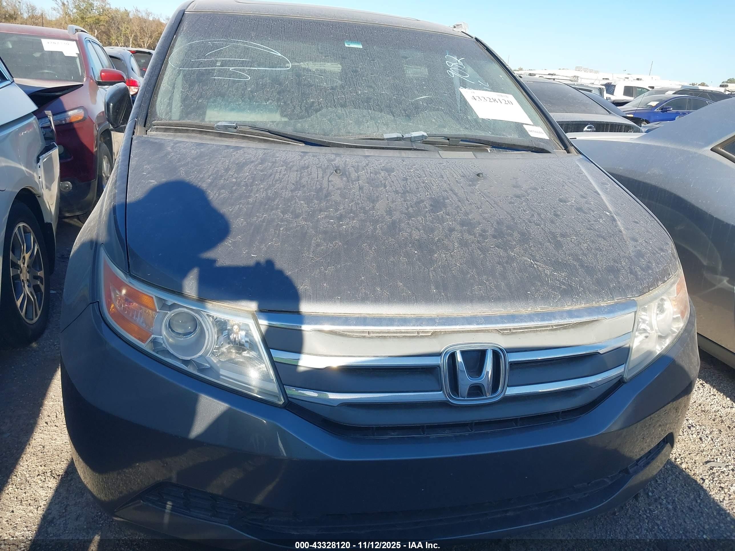 2012 Honda Odyssey Ex-l Gray vin: 5FNRL5H65CB089610
