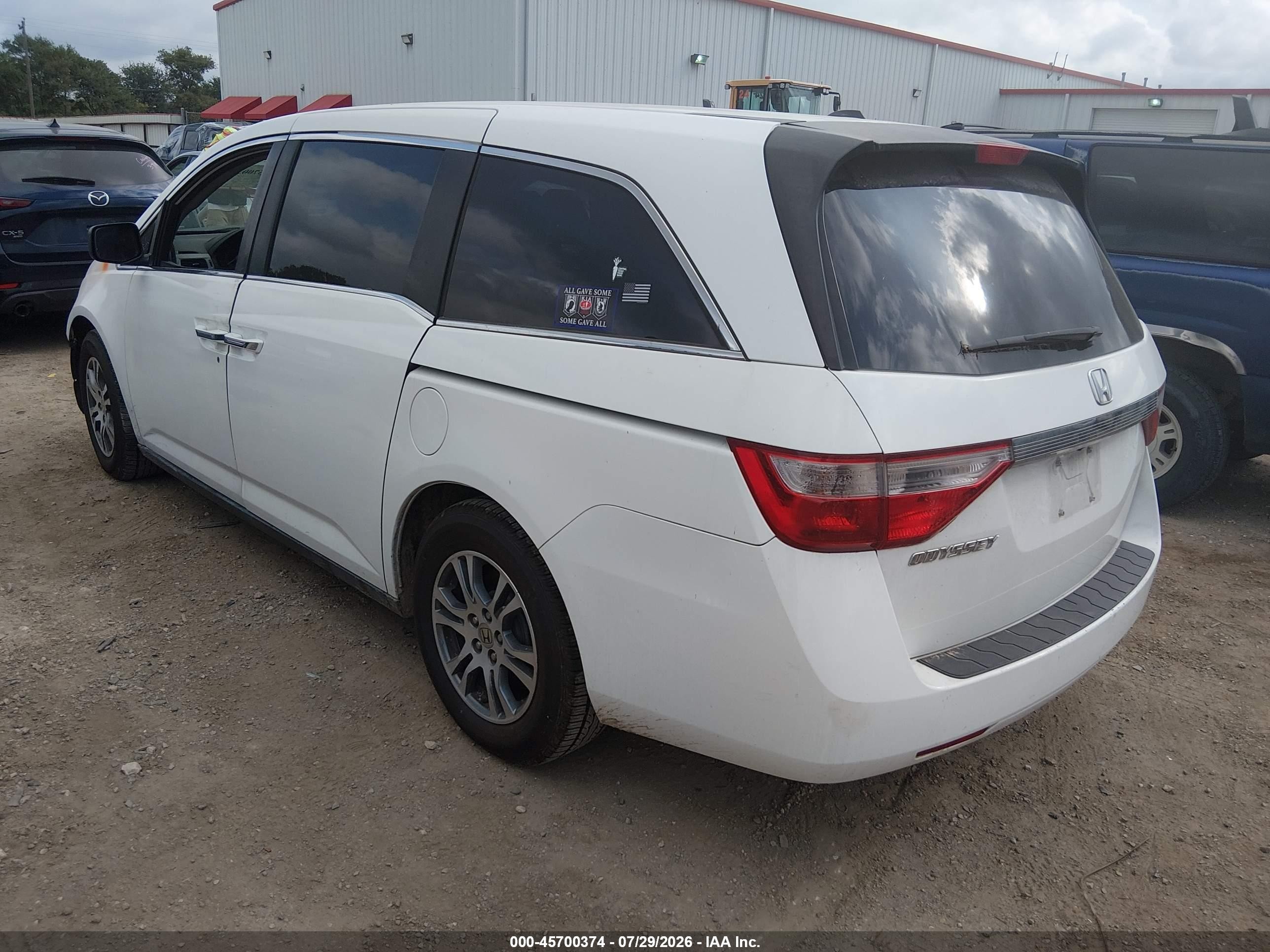2012 Honda Odyssey Ex-l White vin: 5FNRL5H65CB092135