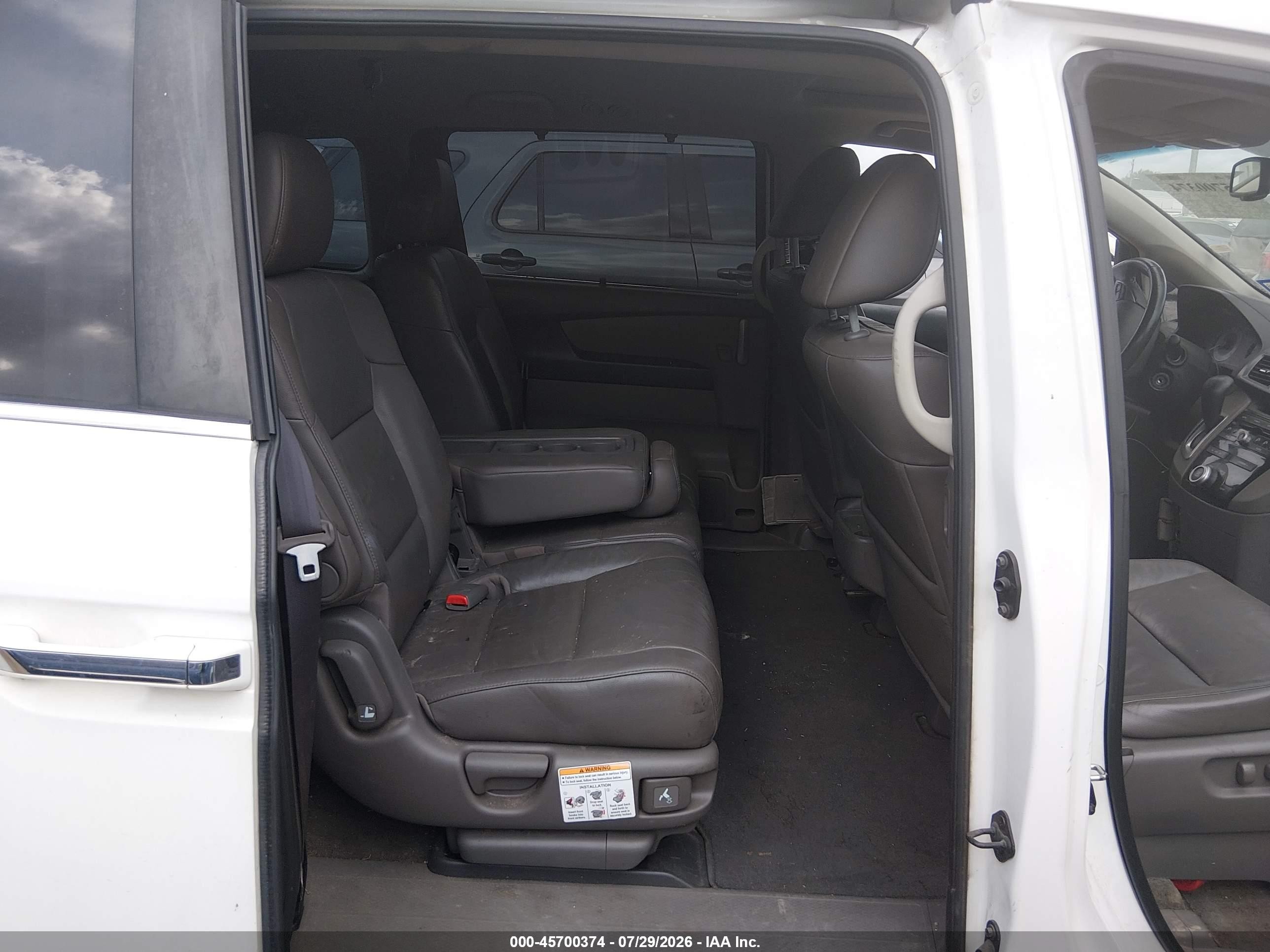 2012 Honda Odyssey Ex-l White vin: 5FNRL5H65CB092135