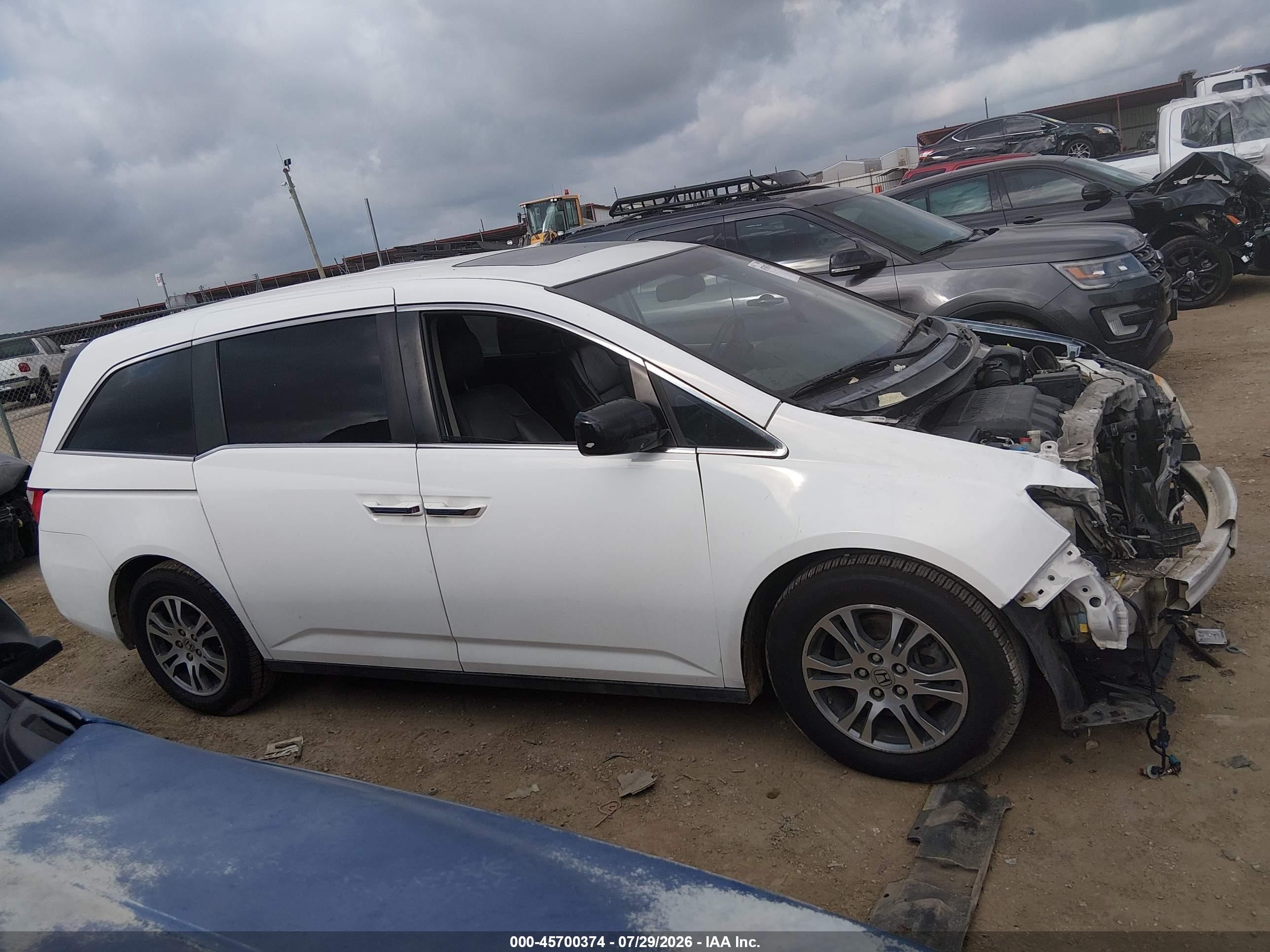 2012 Honda Odyssey Ex-l White vin: 5FNRL5H65CB092135