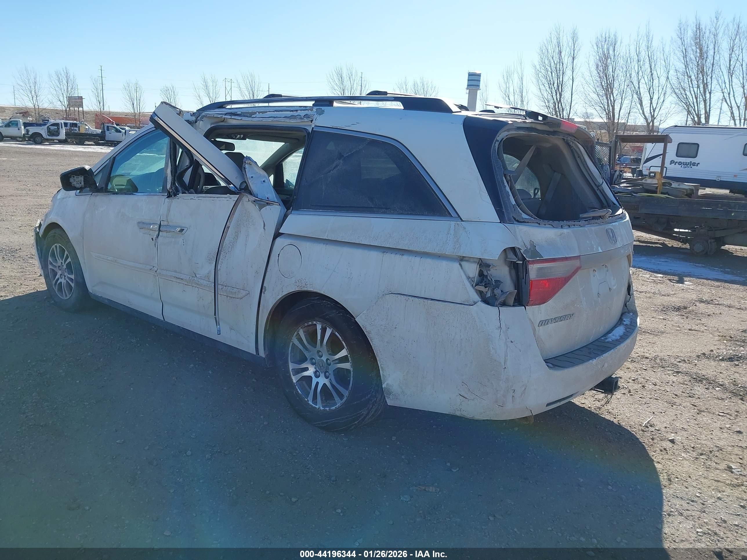 2012 Honda Odyssey Ex-l Белый vin: 5FNRL5H65CB108916