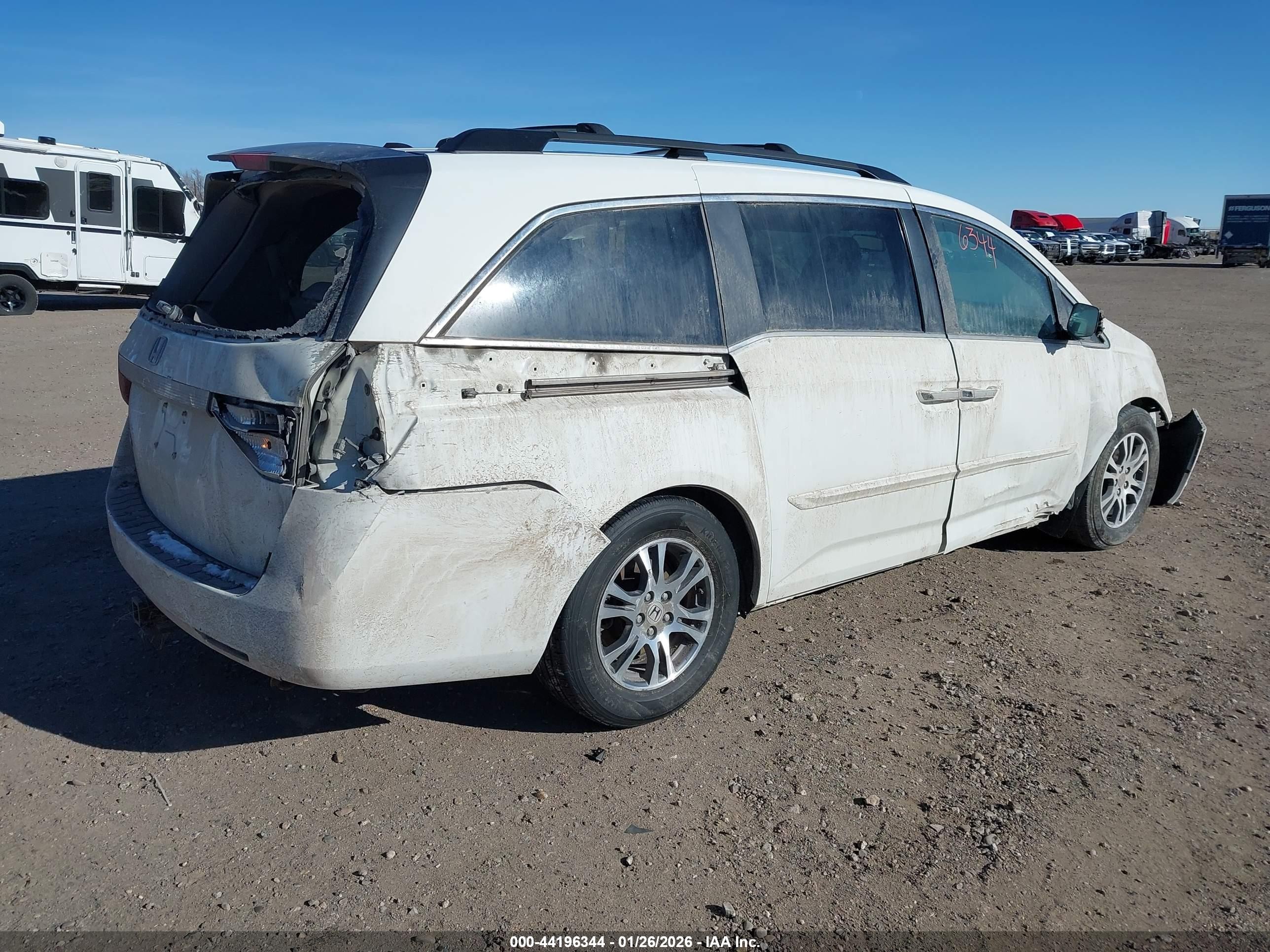 2012 Honda Odyssey Ex-l Белый vin: 5FNRL5H65CB108916