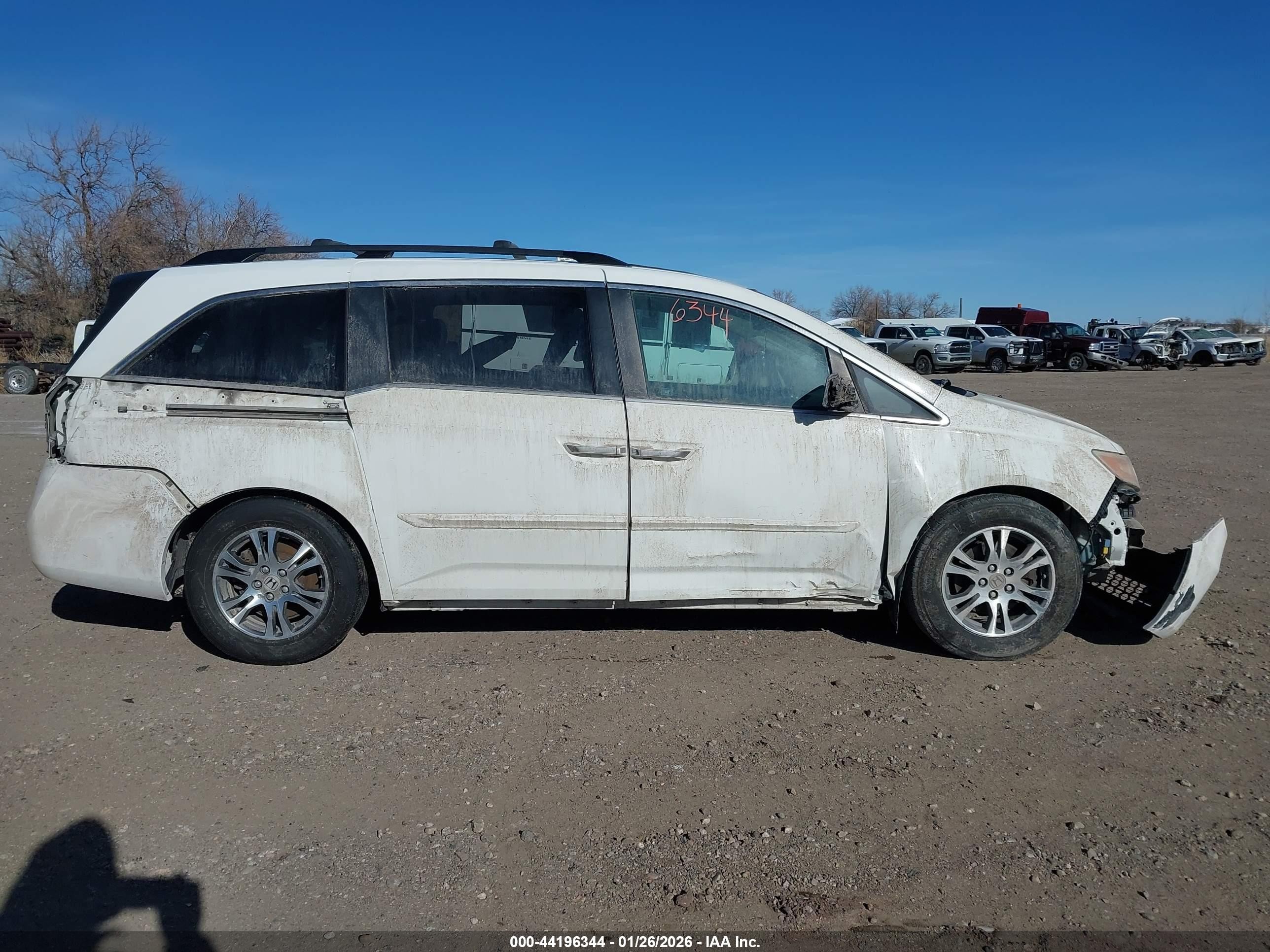 2012 Honda Odyssey Ex-l Белый vin: 5FNRL5H65CB108916