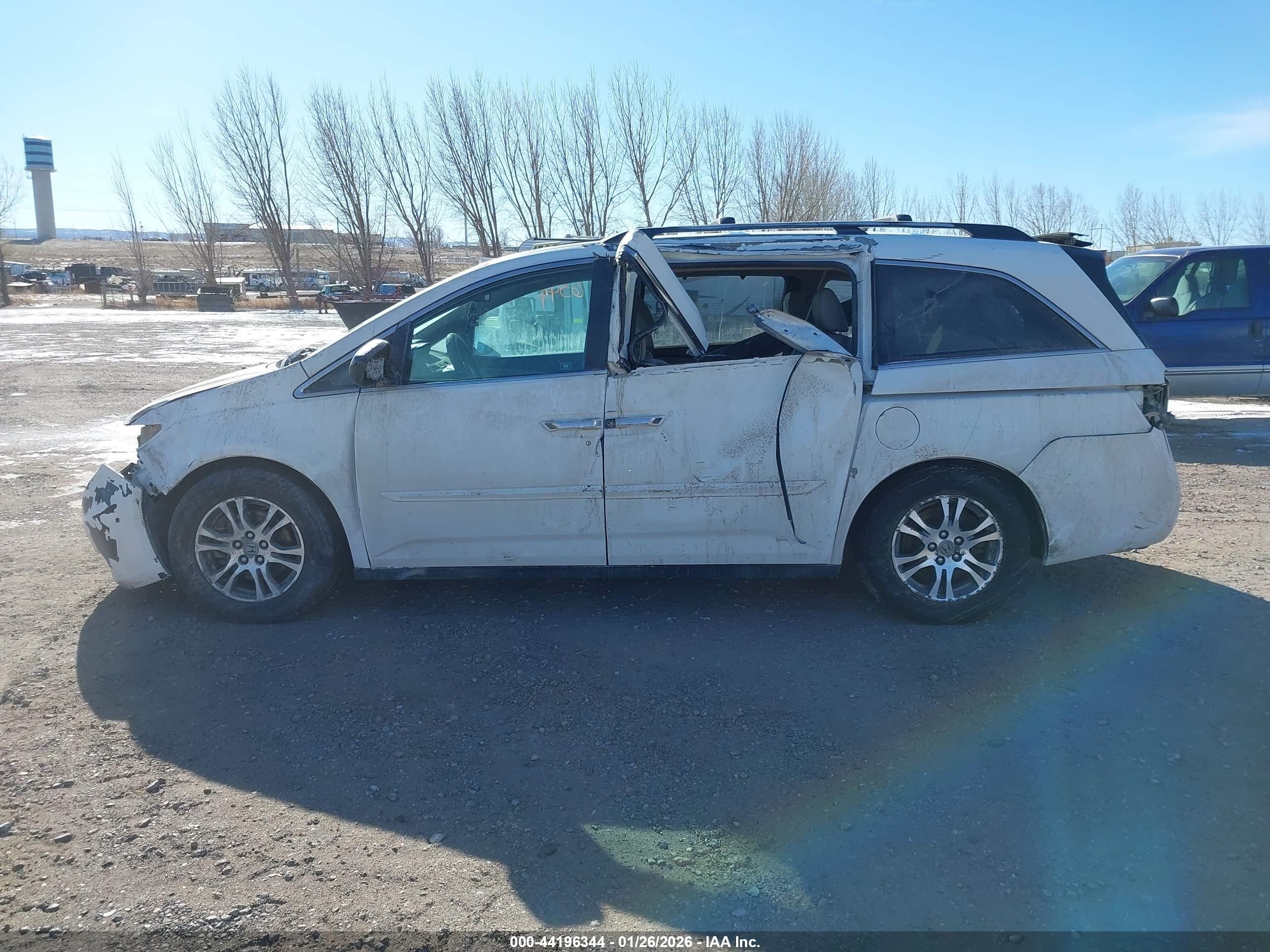 2012 Honda Odyssey Ex-l Белый vin: 5FNRL5H65CB108916